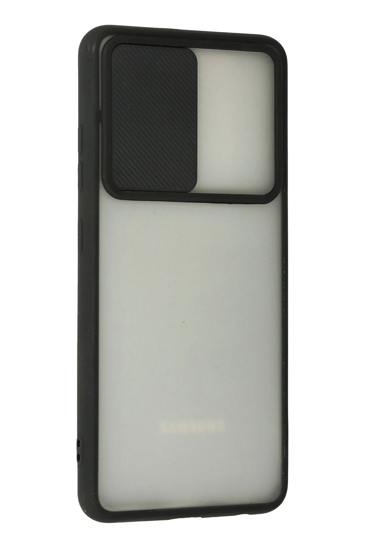 Newface Samsung Galaxy A32 Kılıf Palm Buzlu Kamera Sürgülü Silikon - Siyah