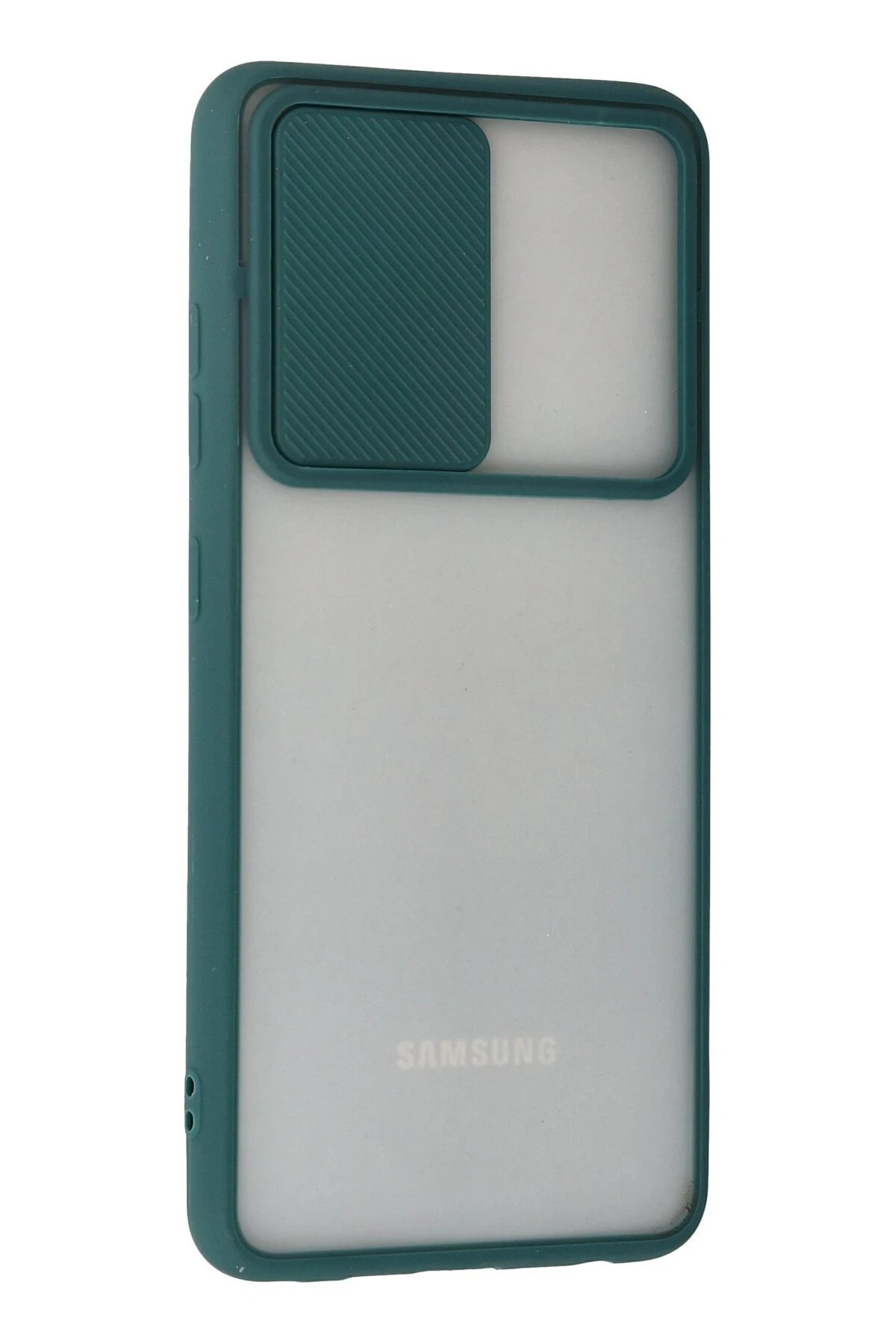 Newface Samsung Galaxy A32 Kılıf Palm Buzlu Kamera Sürgülü Silikon - Yeşil