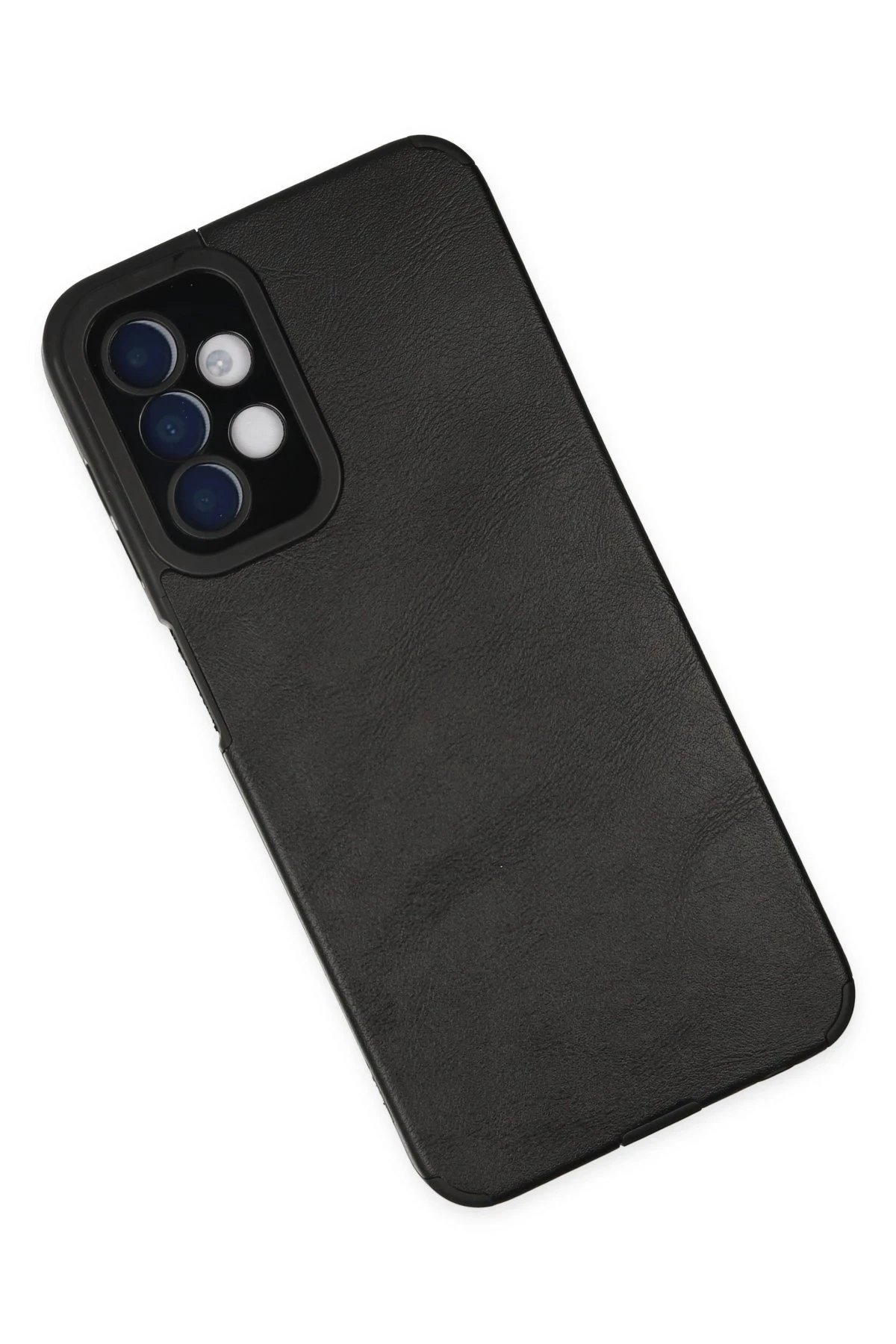 Newface Samsung Galaxy A04S Kılıf Loop Deri Silikon - Siyah