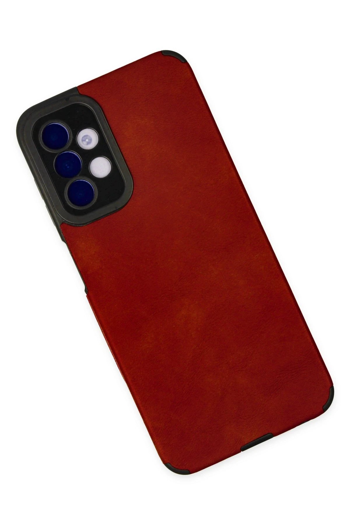 Newface Samsung Galaxy A04S Kılıf Loop Deri Silikon - Kırmızı