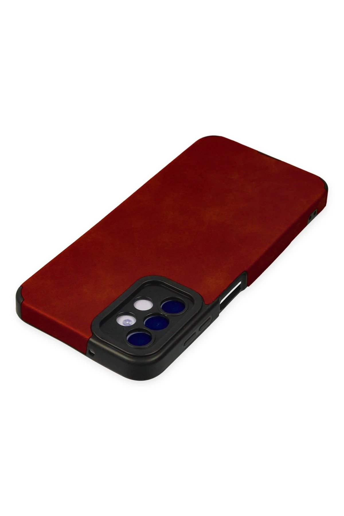 Newface Samsung Galaxy A04S Kılıf Loop Deri Silikon - Kırmızı