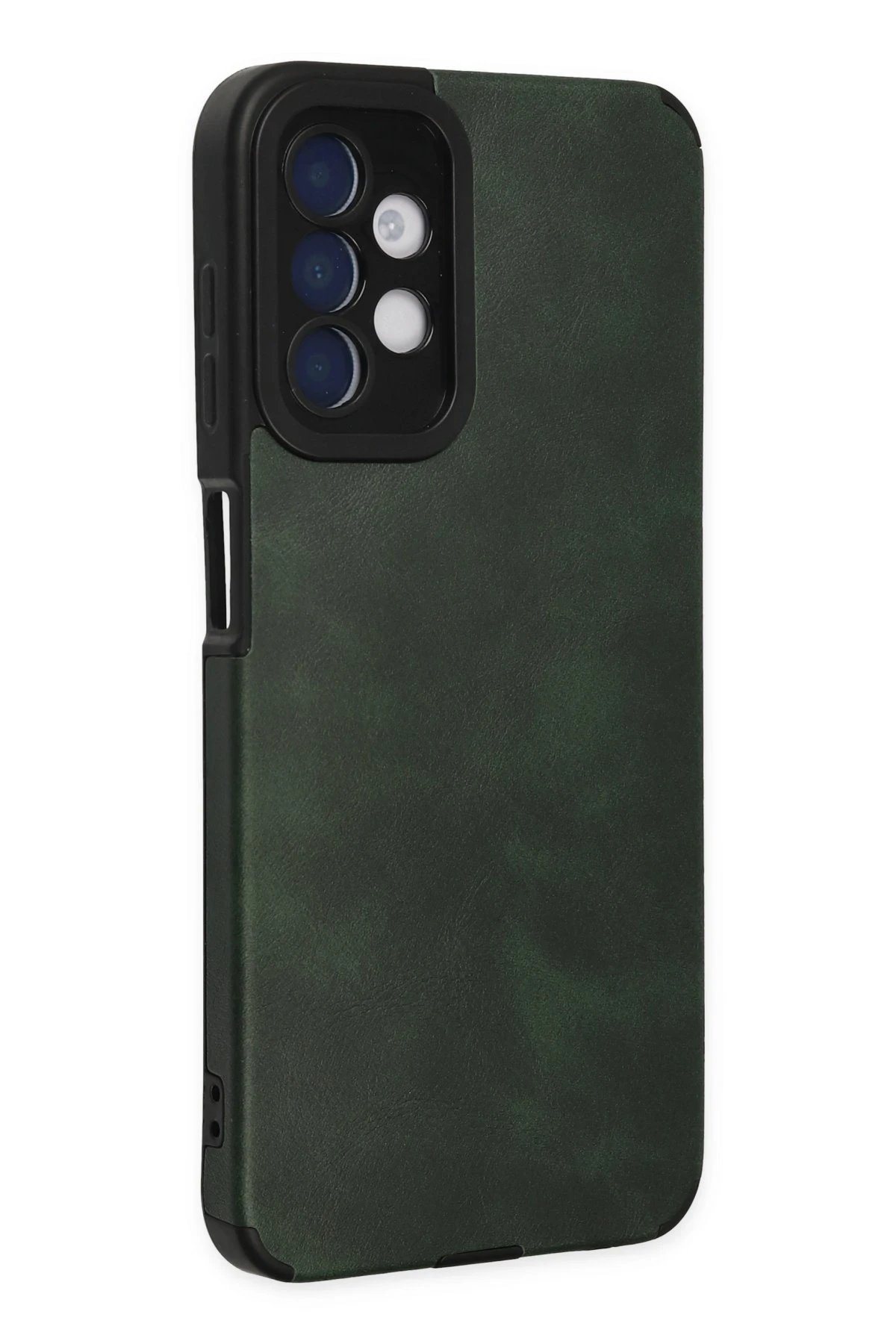 Newface Samsung Galaxy A04S Kılıf Loop Deri Silikon - Yeşil