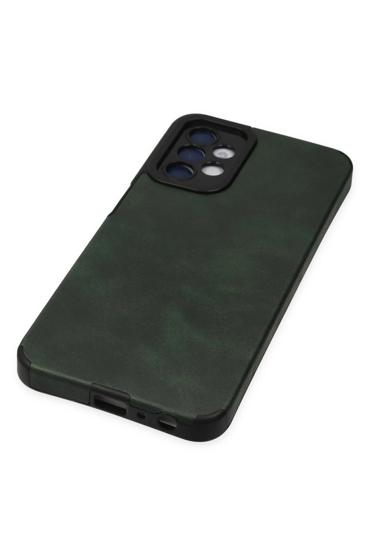 Newface Samsung Galaxy A04S Kılıf Loop Deri Silikon - Yeşil