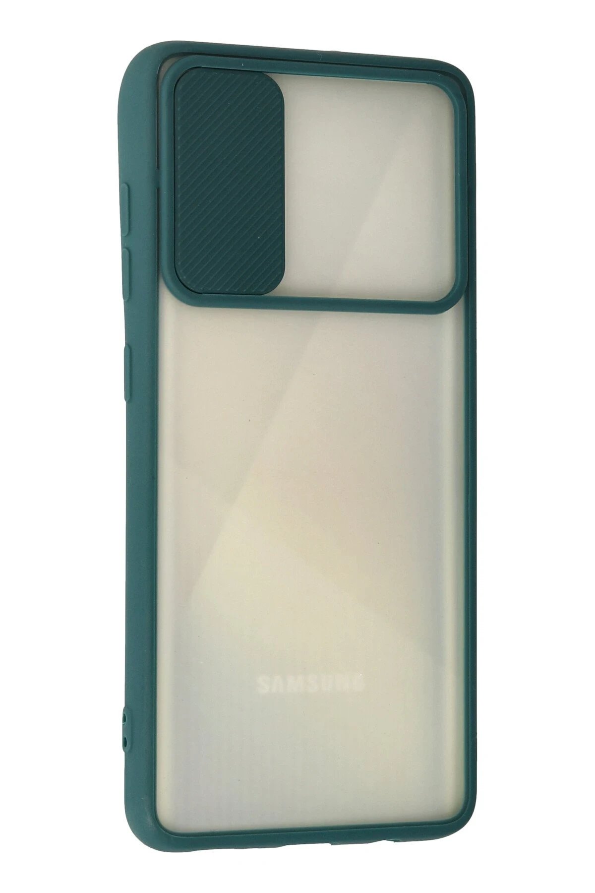 Newface Samsung Galaxy A51 Kılıf Palm Buzlu Kamera Sürgülü Silikon - Yeşil