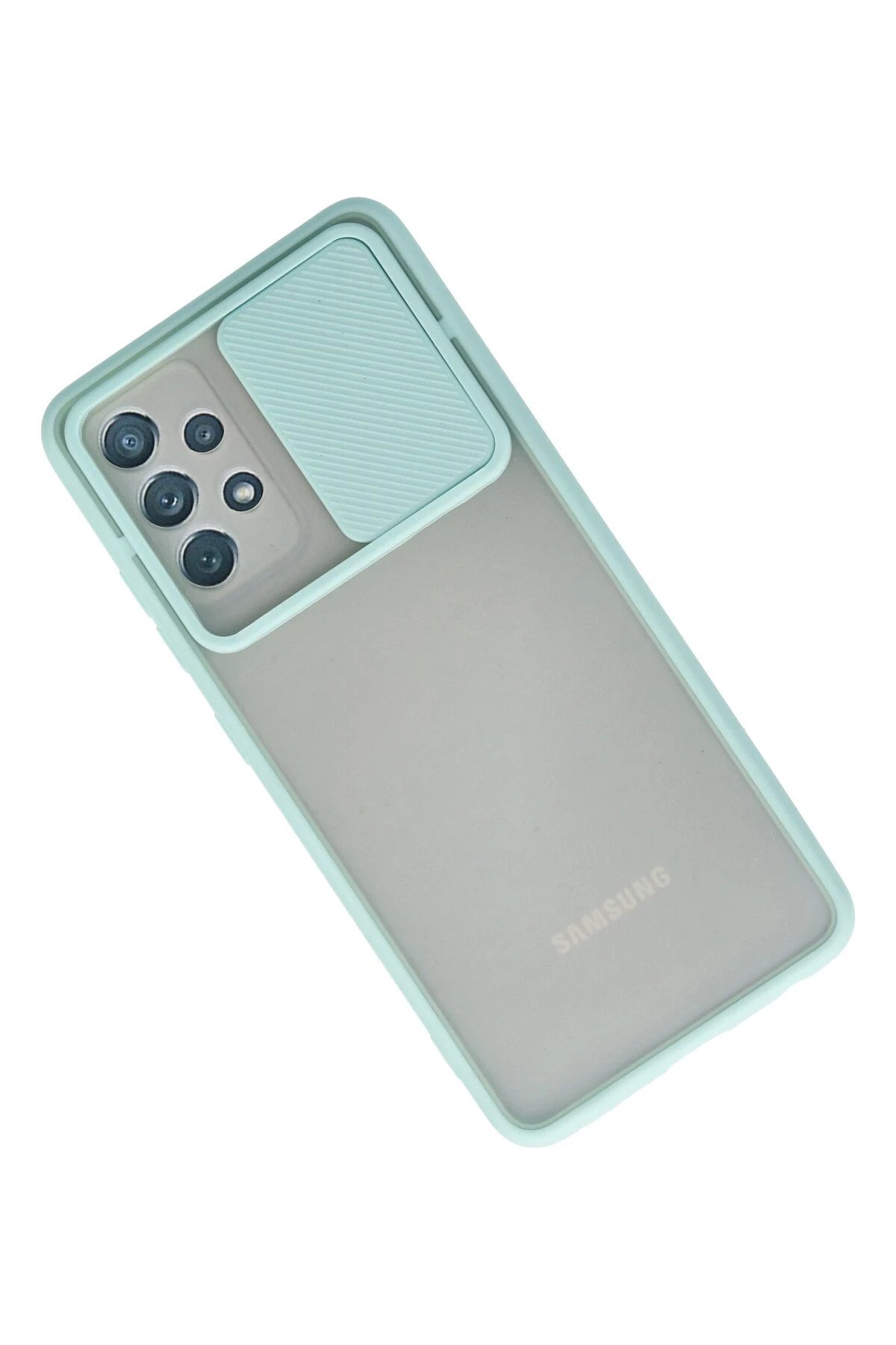 Newface Samsung Galaxy A72 Kılıf Palm Buzlu Kamera Sürgülü Silikon uaz