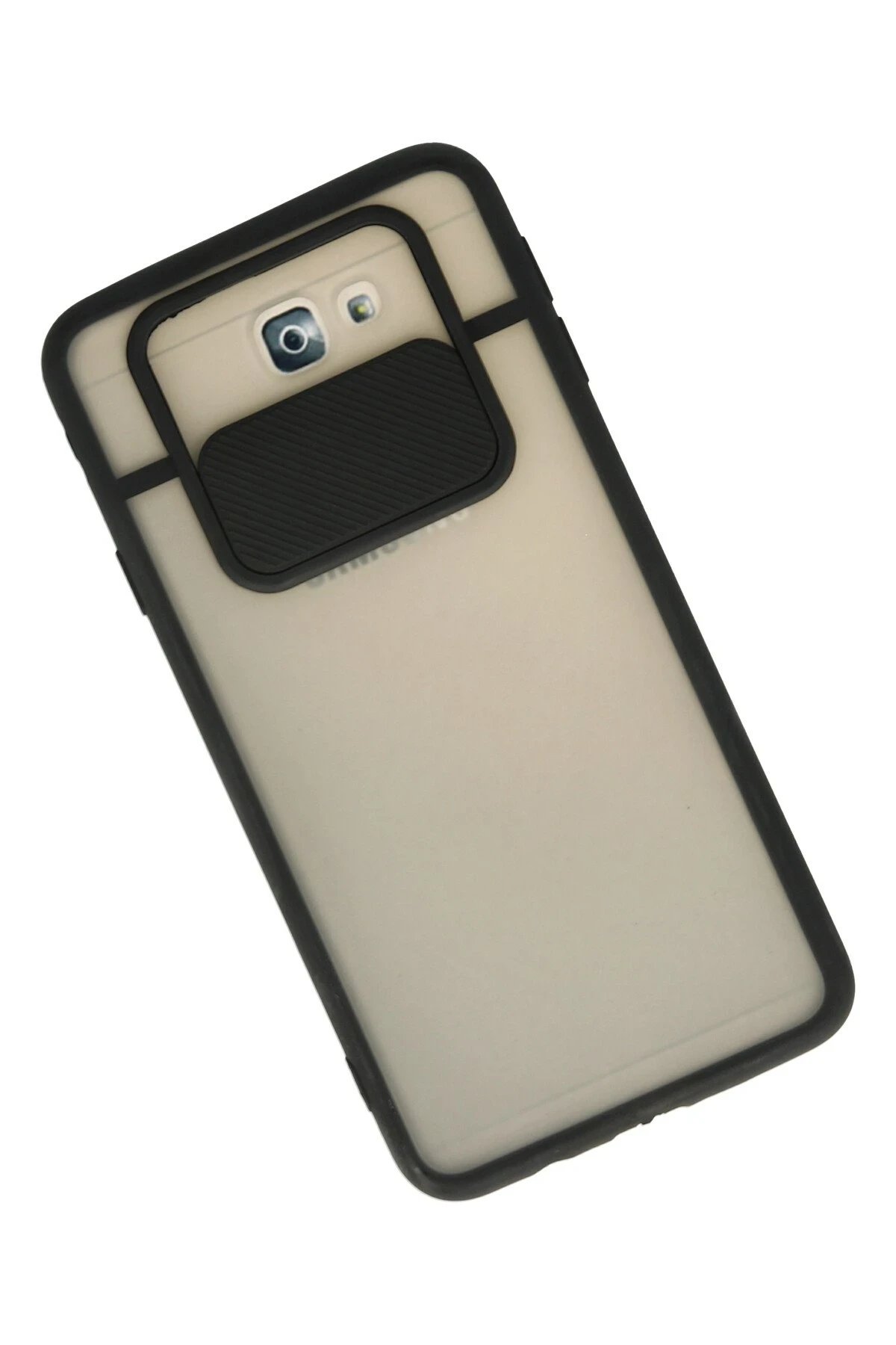 Newface Samsung Galaxy J7 Prime Kılıf Palm Buzlu Kamera Sürgülü Silikon - Siyah