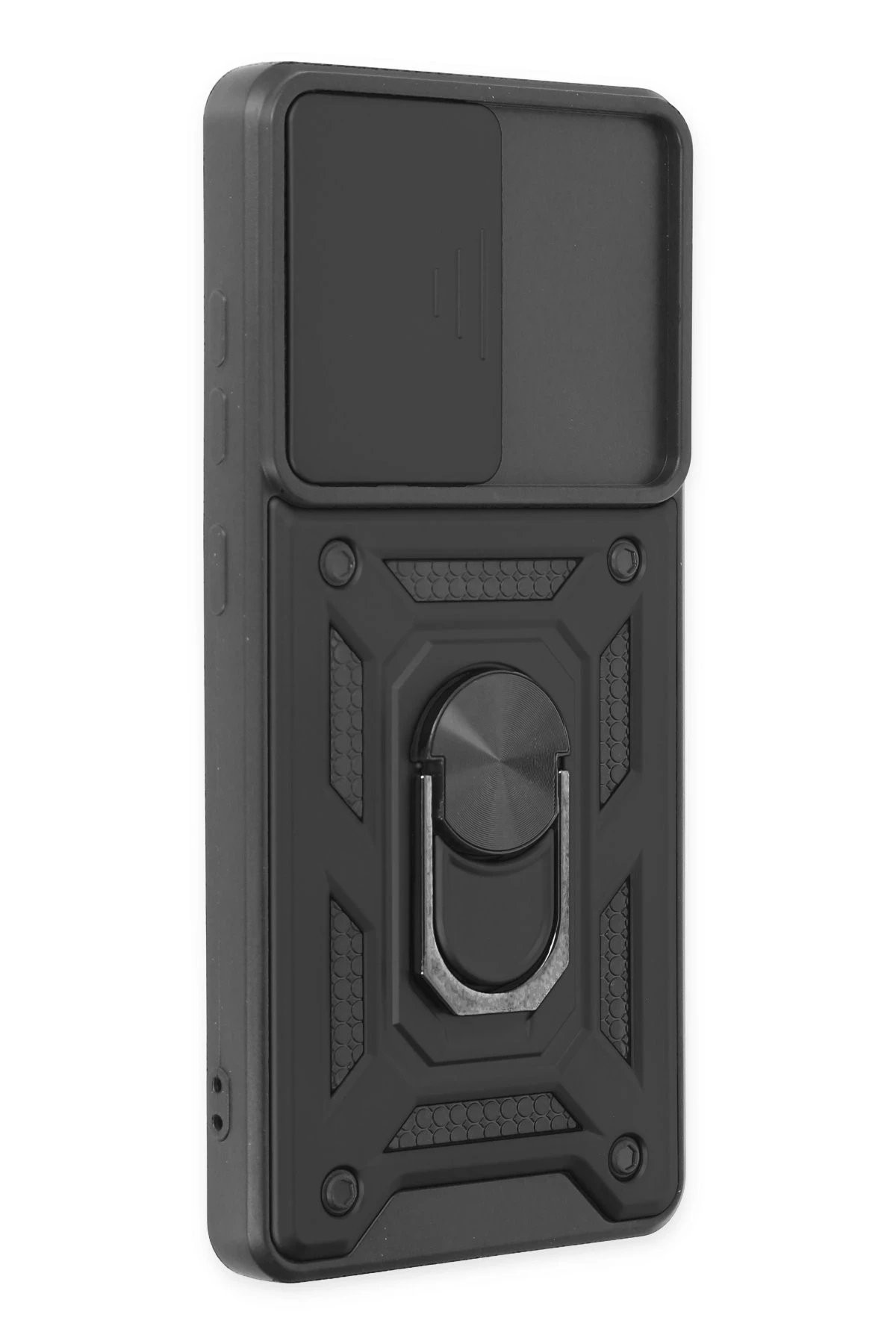 Newface Samsung Galaxy S20 FE Kılıf Pars Lens Yüzüklü Silikon - Siyah