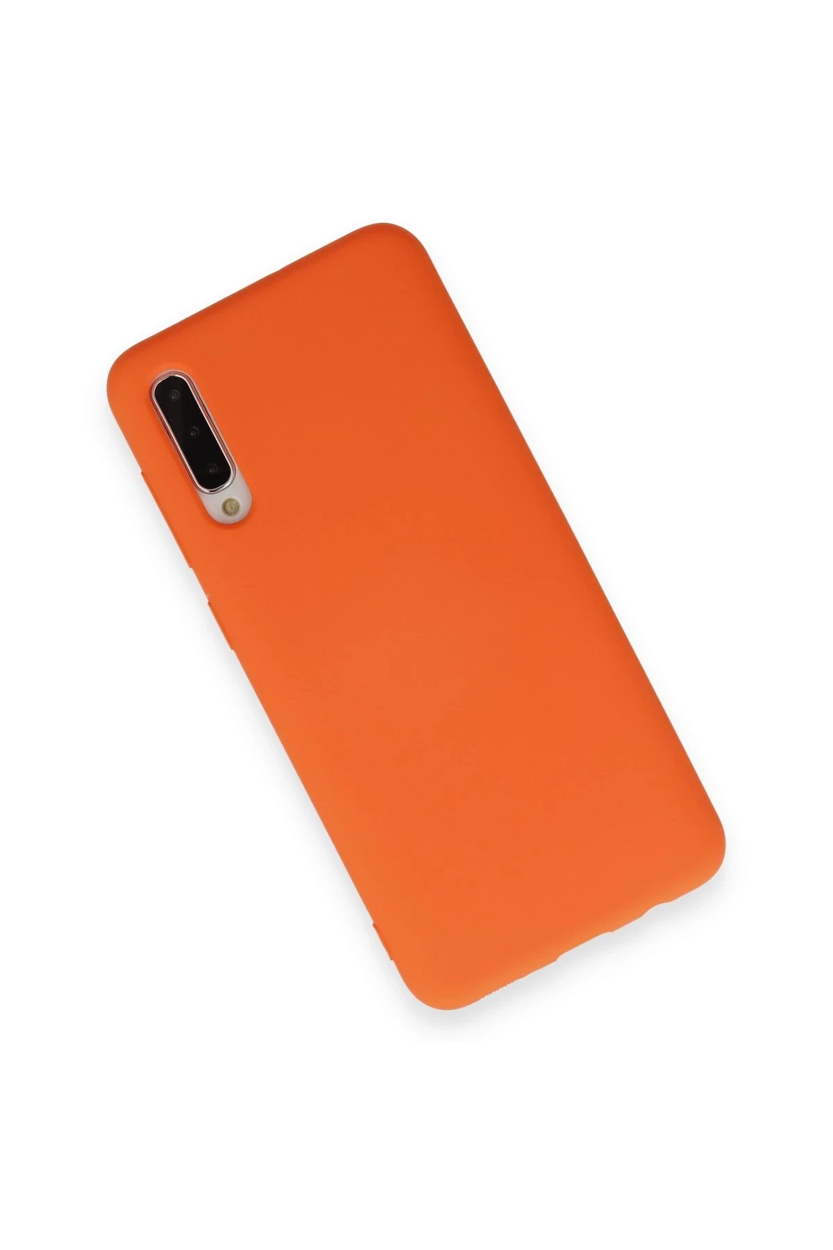 Newface Samsung Galaxy A70 Kılıf Nano içi Kadife Silikon - Turuncu