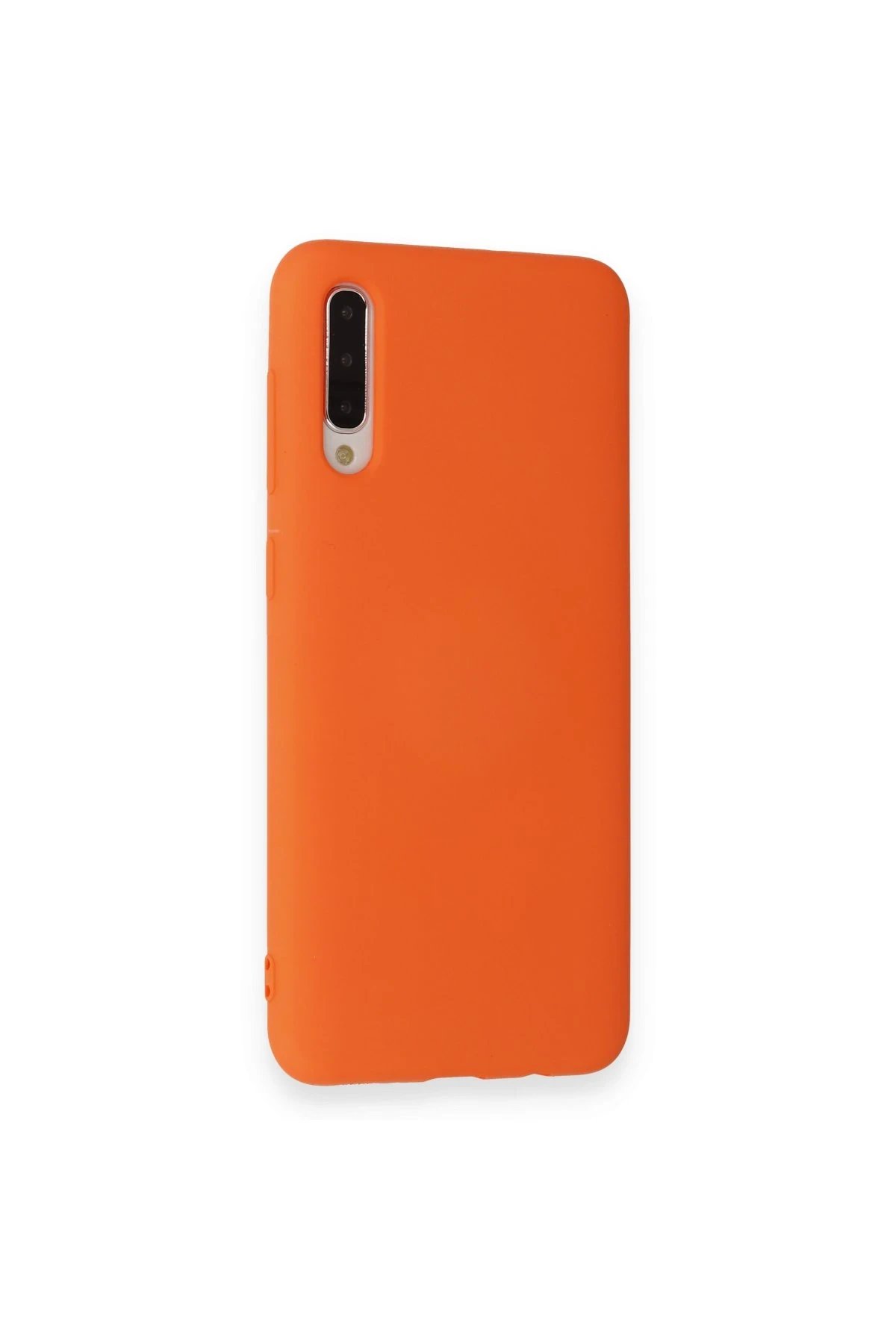 Newface Samsung Galaxy A70 Kılıf Nano içi Kadife Silikon - Turuncu