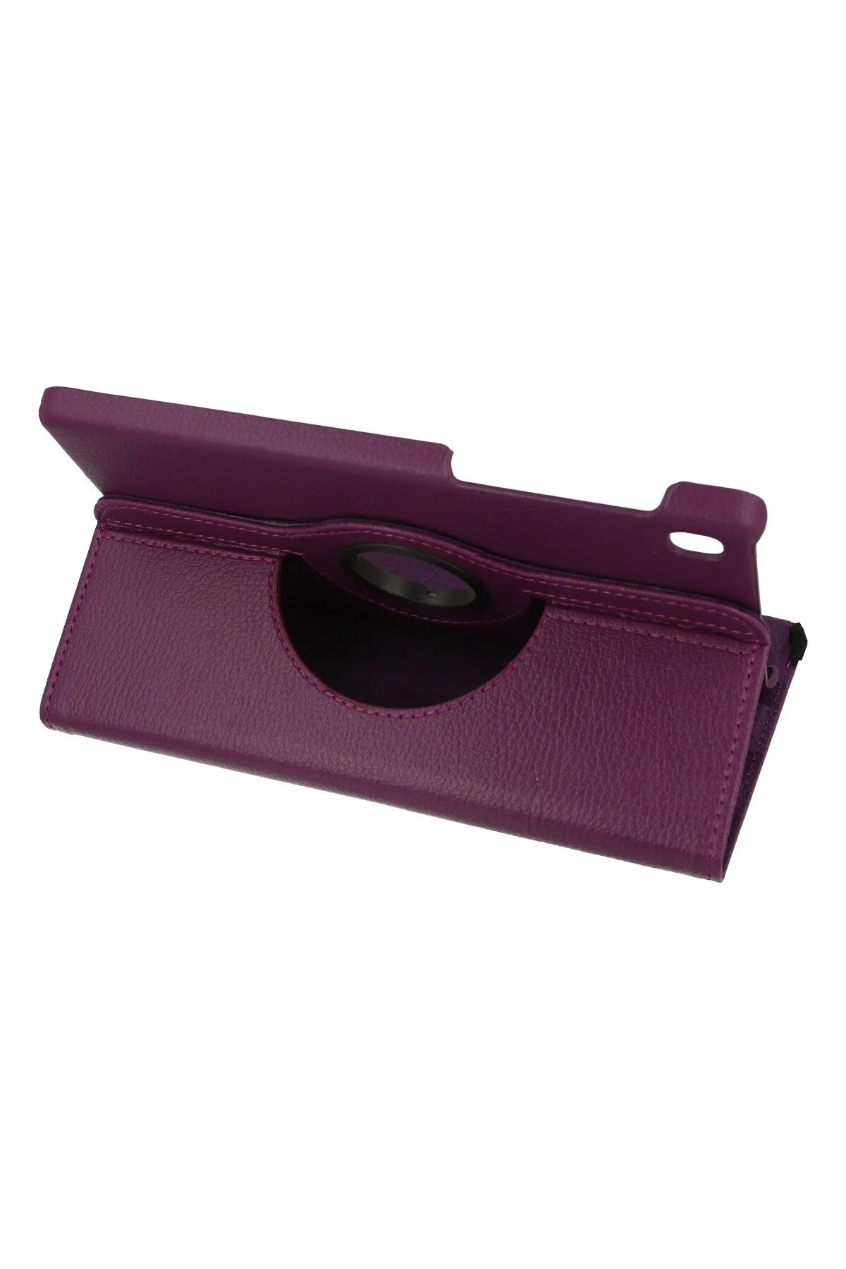 Newface Samsung Galaxy T220 Tab A7 Lite 8.7 Kılıf 360 Tablet Deri Kılıf - Mürdüm