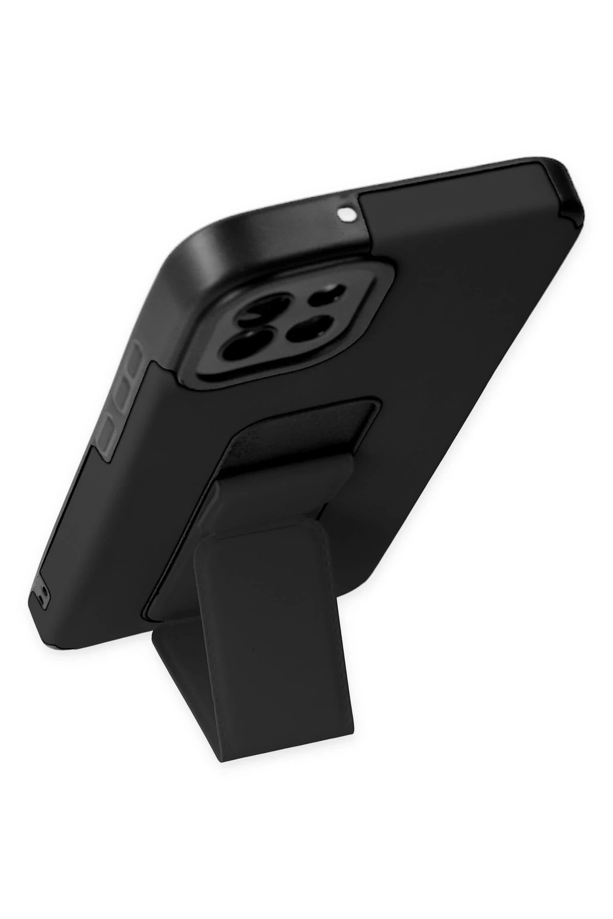 Newface Samsung Galaxy A03 Kılıf Mega Standlı Silikon - Siyah