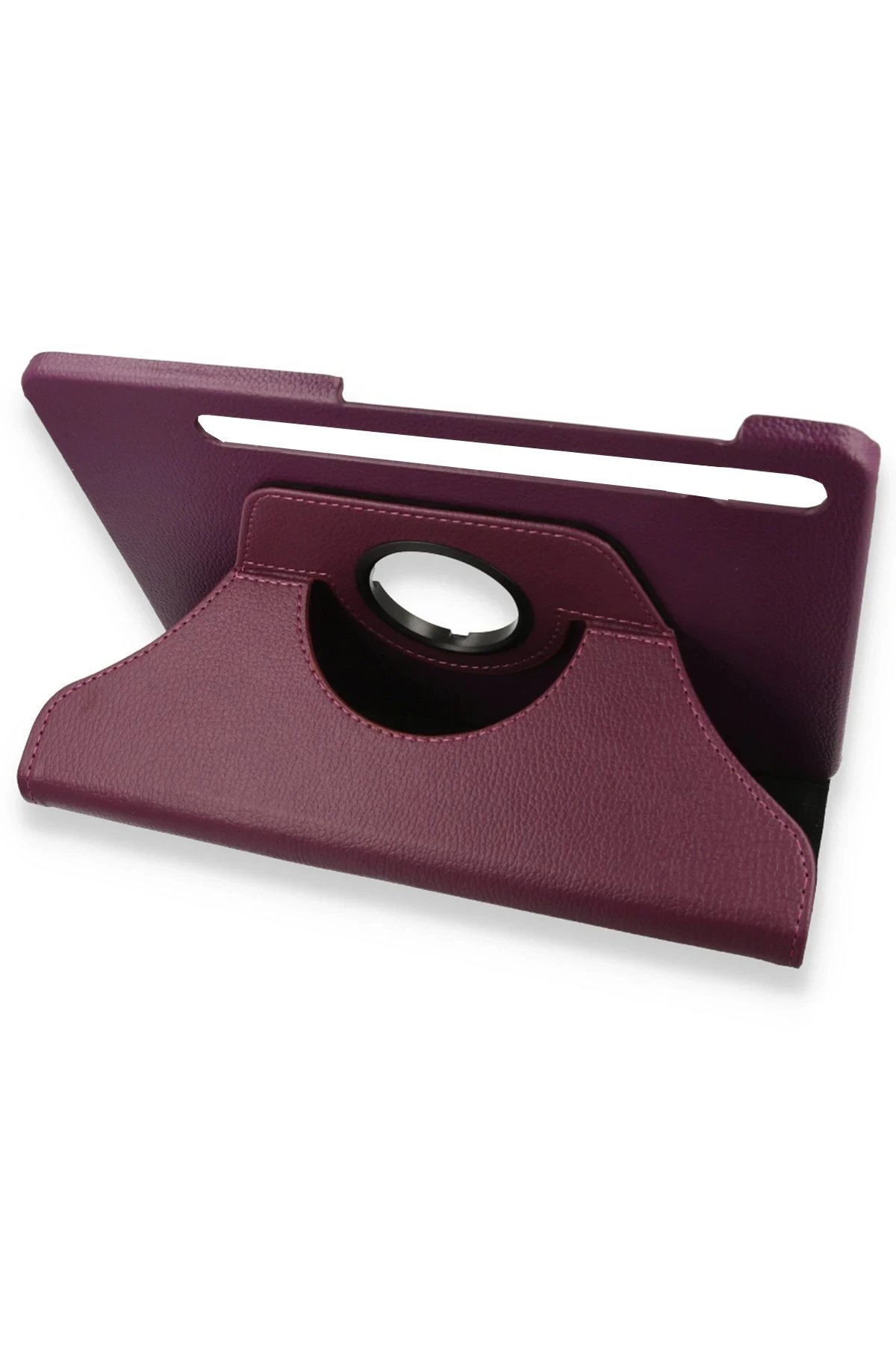 Newface Samsung Galaxy X800 Tab S8 Plus 12.4 Kılıf 360 Tablet Deri Kılıf - Mürdüm