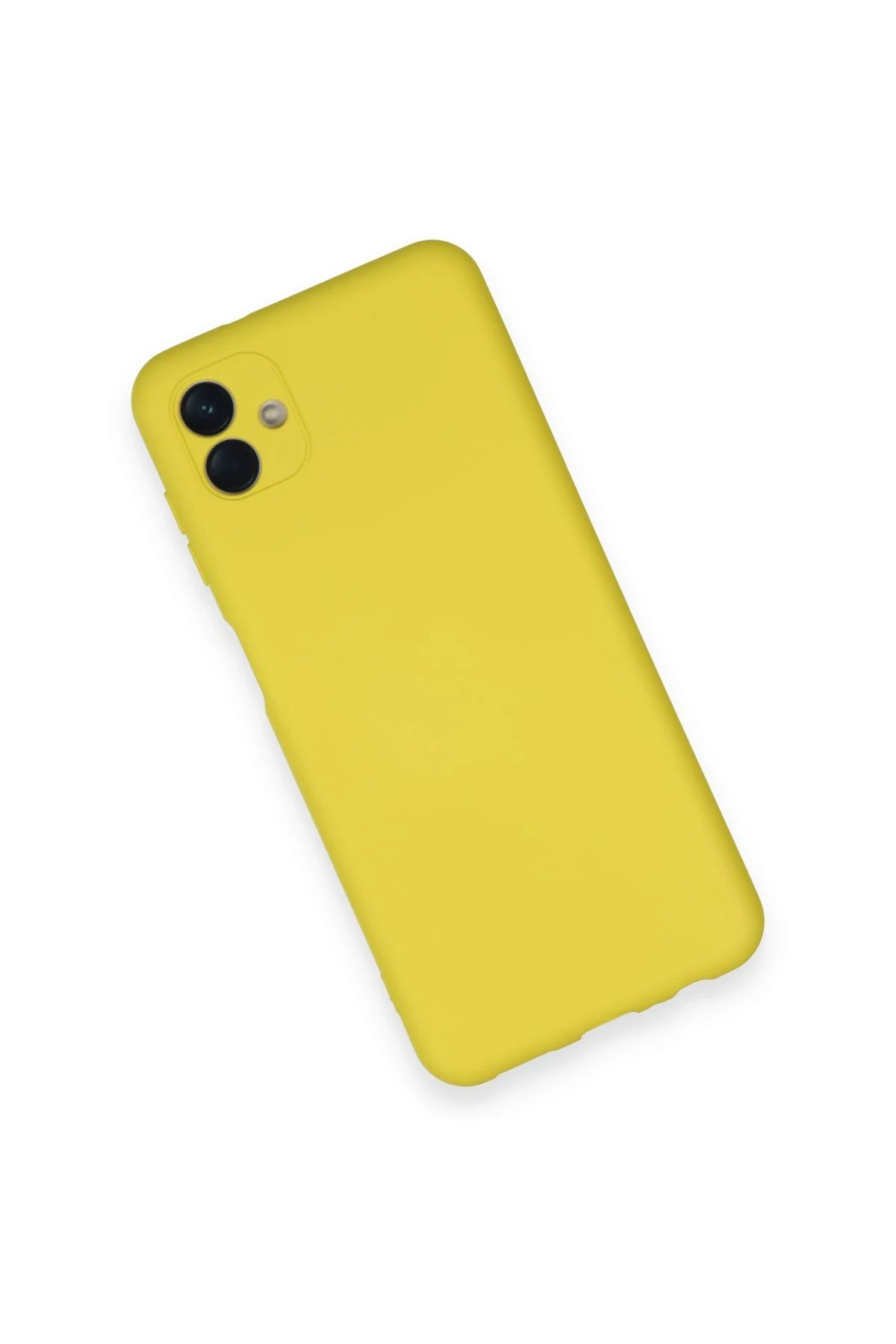 Newface Samsung Galaxy A04 Kılıf Nano içi Kadife Silikon - Sarı