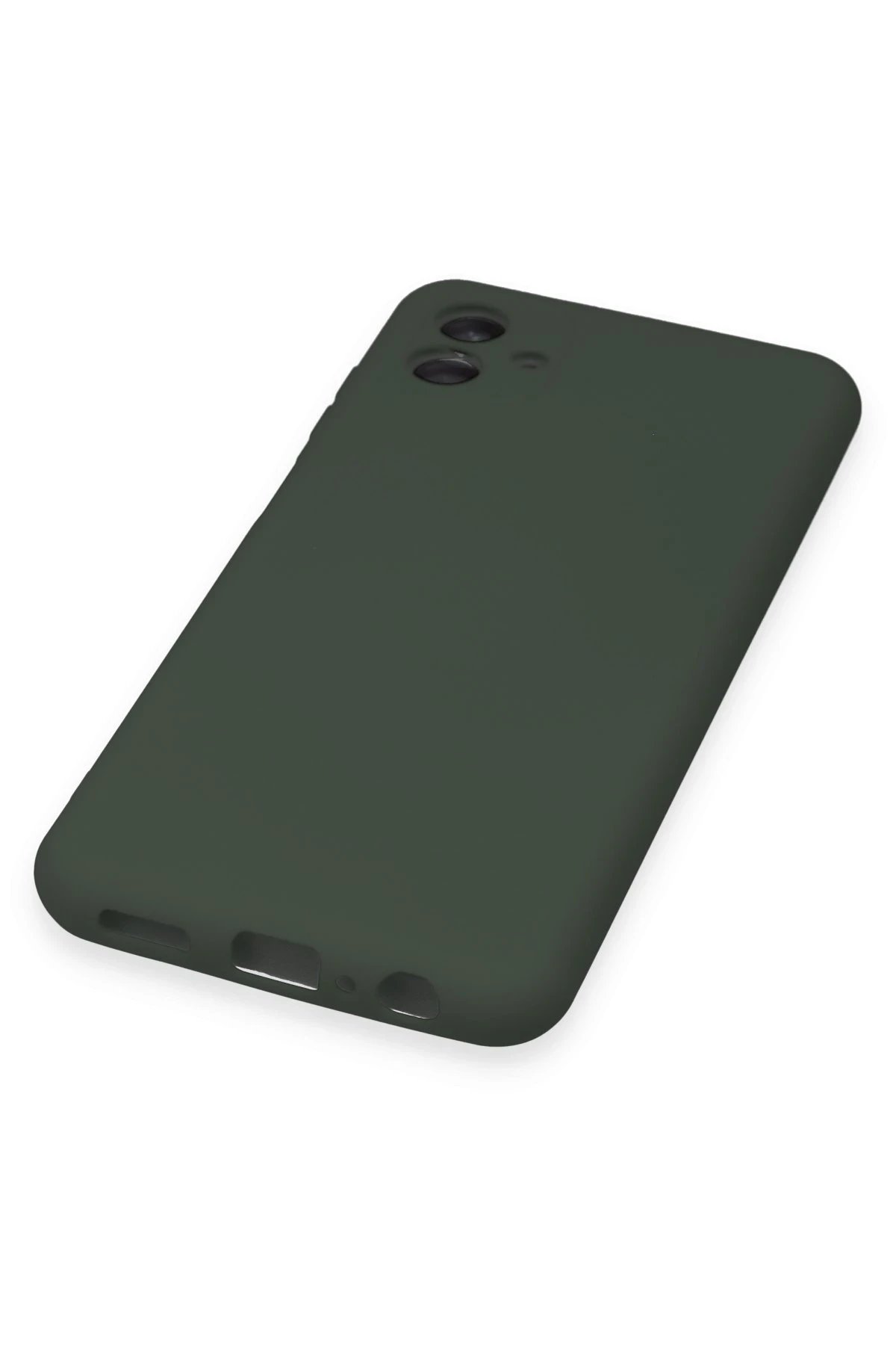 Newface Samsung Galaxy A04 Kılıf Nano içi Kadife Silikon - Koyu Yeşil