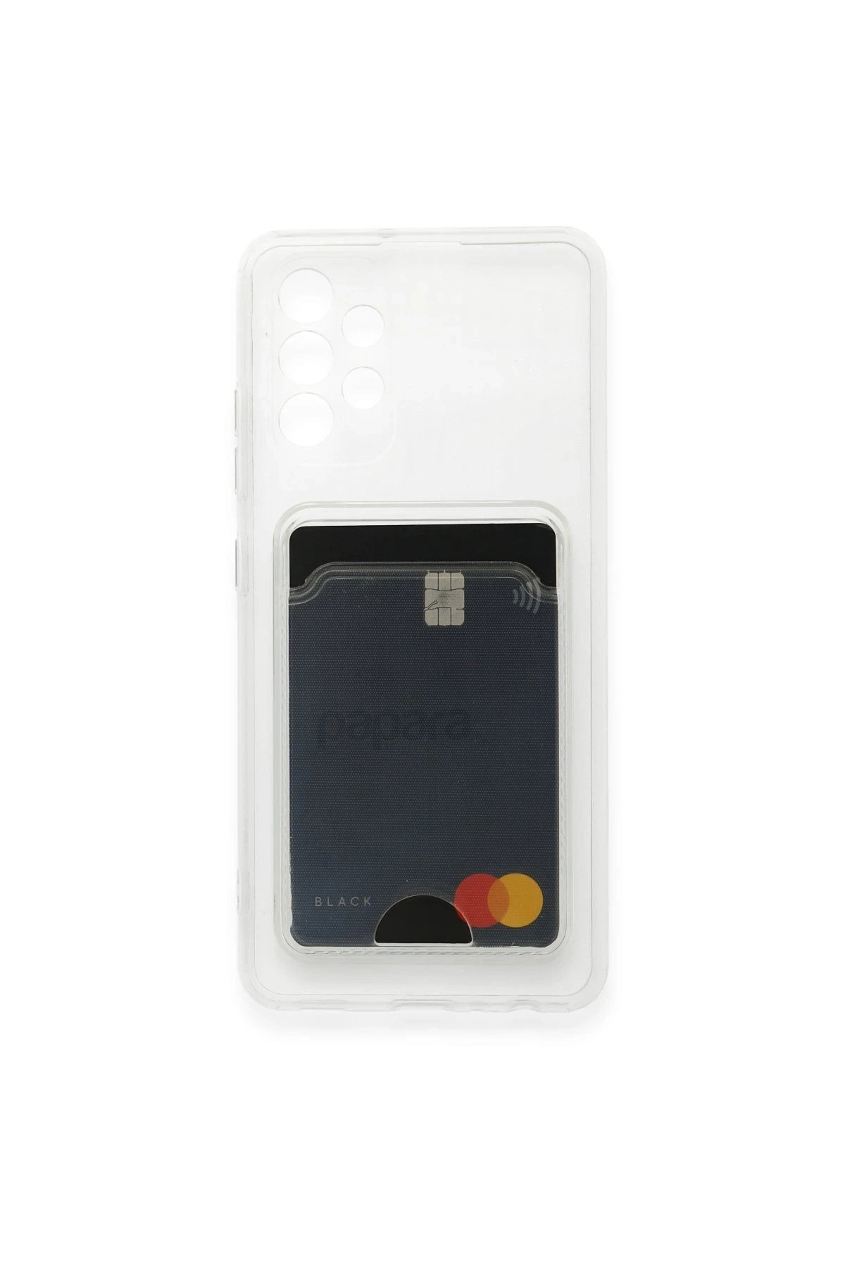 Newface Samsung Galaxy A32 Kılıf Kart Şeffaf Silikon - Şeffaf