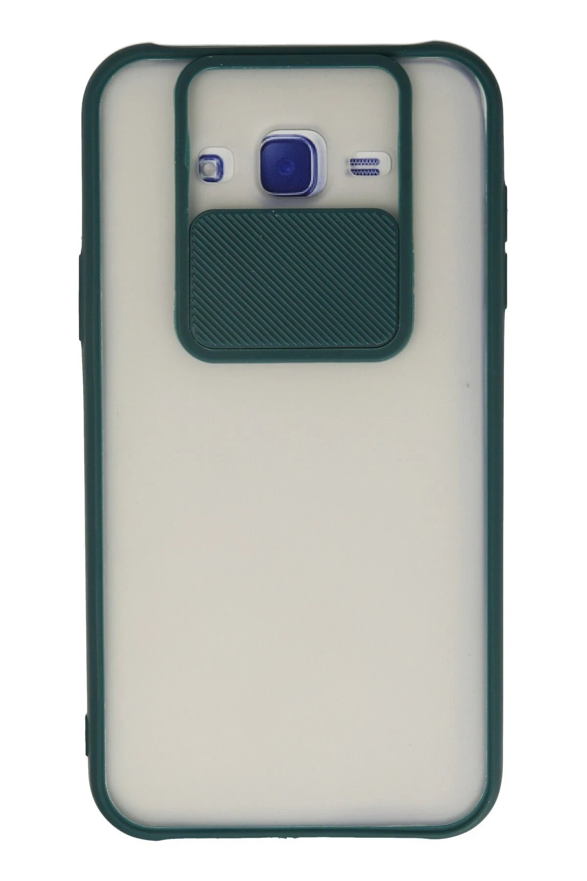 Newface Samsung Galaxy J7 Kılıf Palm Buzlu Kamera Sürgülü Silikon - Yeşil