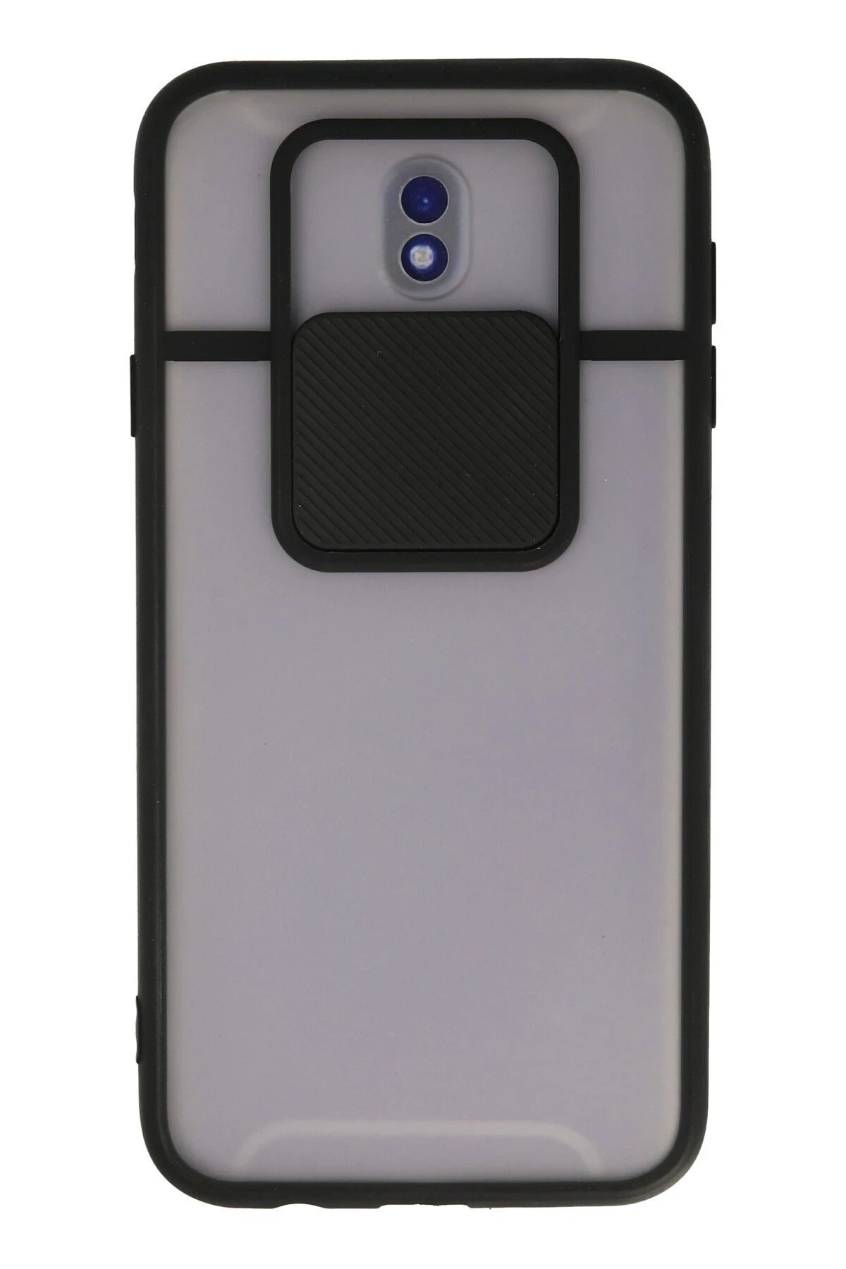 Newface Samsung Galaxy J7 Pro / J730 Kılıf Palm Buzlu Kamera Sürgülü Silikon - Siyah