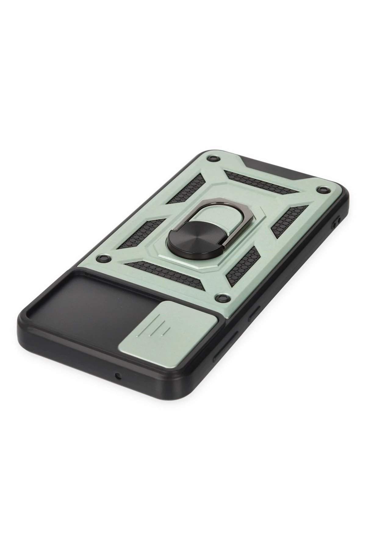 Newface Samsung Galaxy A04 Kılıf Pars Lens Yüzüklü Silikon - Yeşil