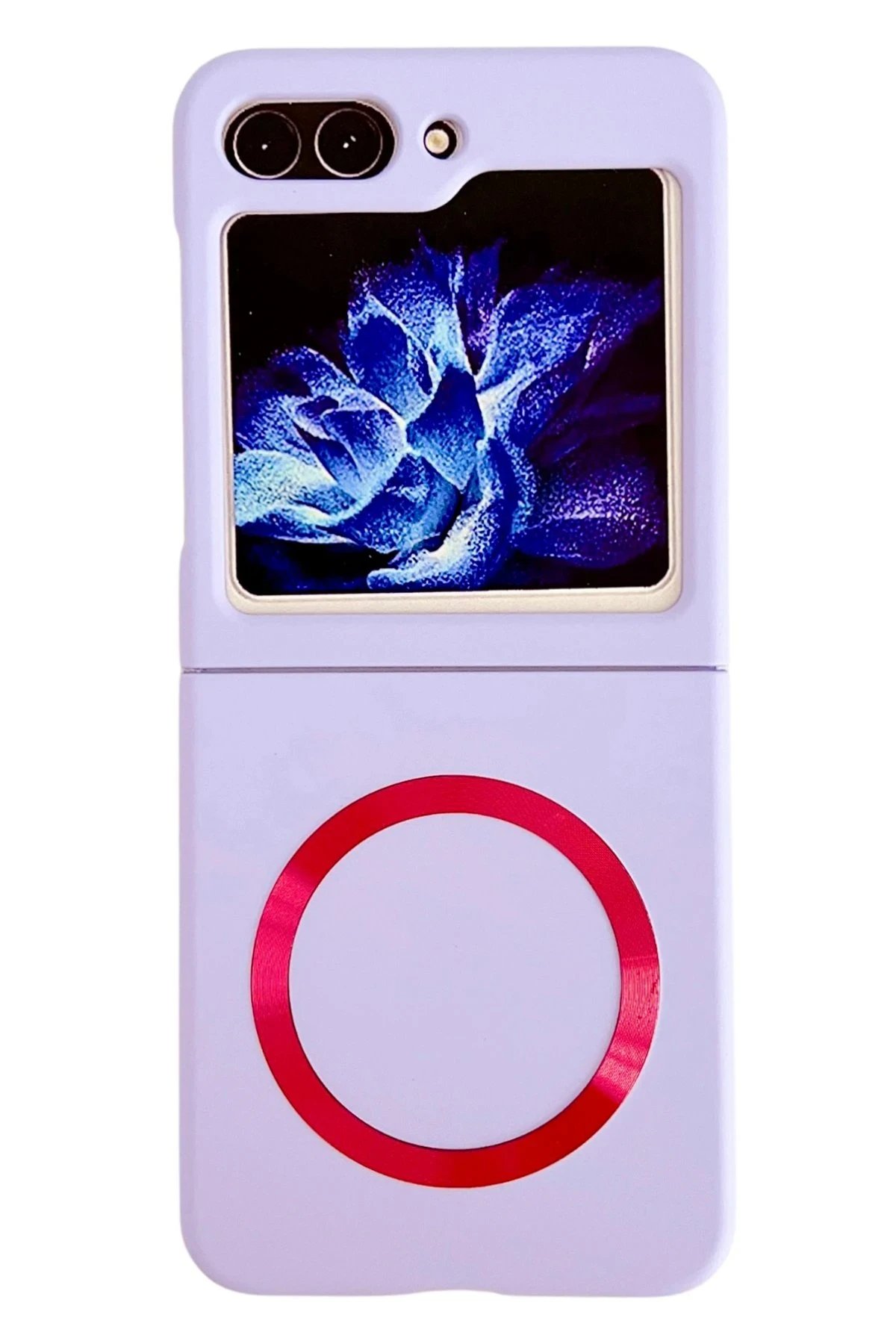 Newface Samsung Galaxy Z Flip 5 Kılıf Mata Fold Kapak - Lila