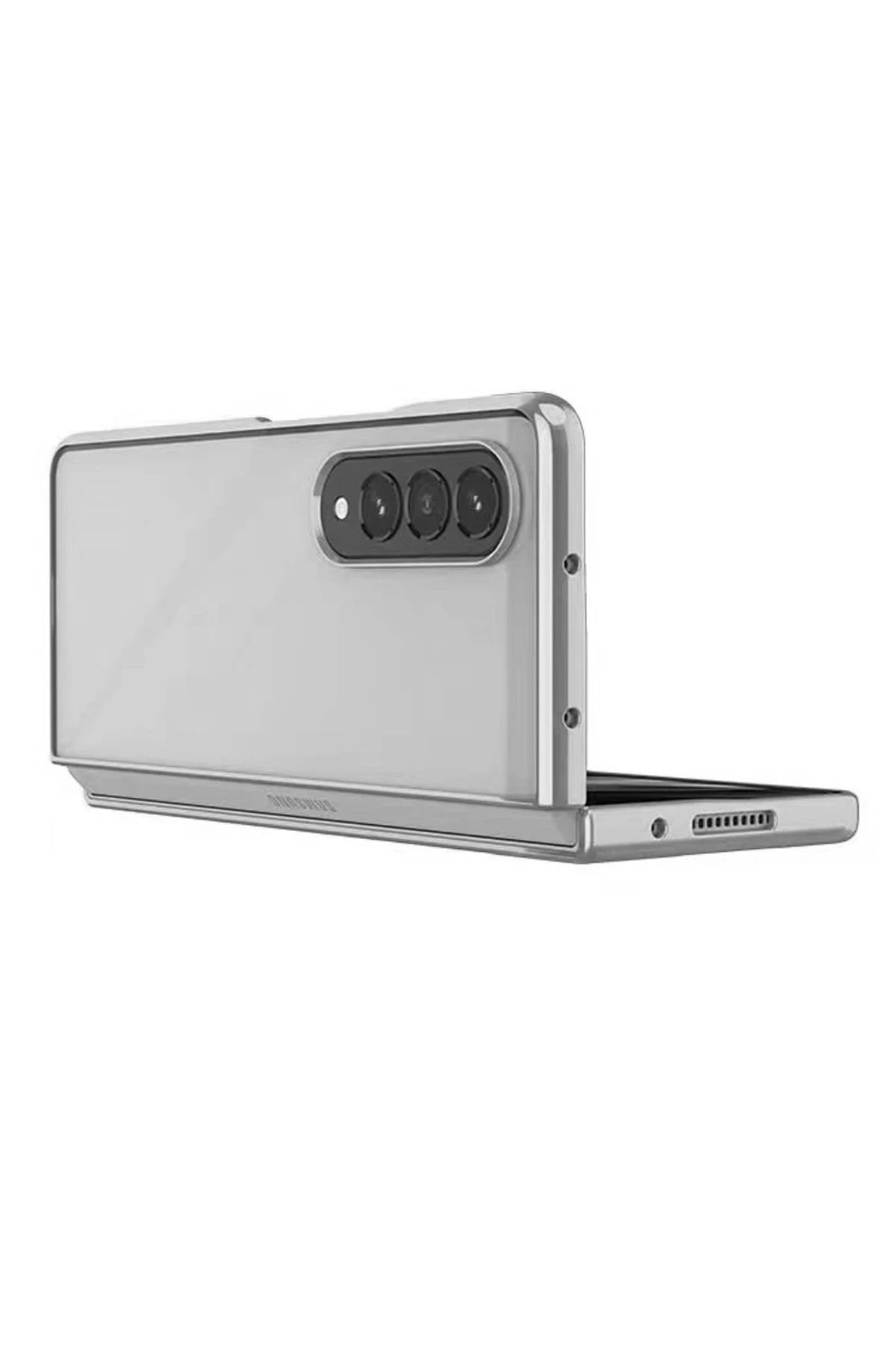 Newface Samsung Galaxy Z Fold 4 Kılıf Fold Element Kapak - Gümüş