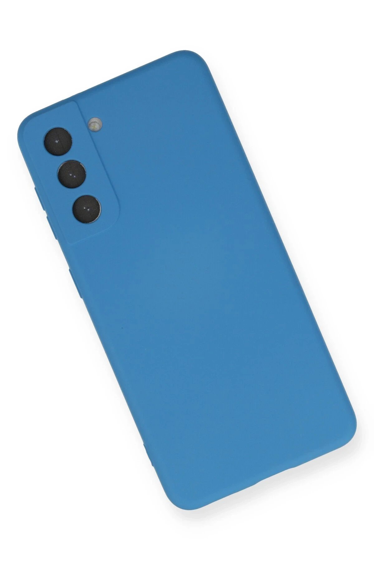 Newface Samsung Galaxy S21 FE Kılıf Nano içi Kadife Silikon - Mavi