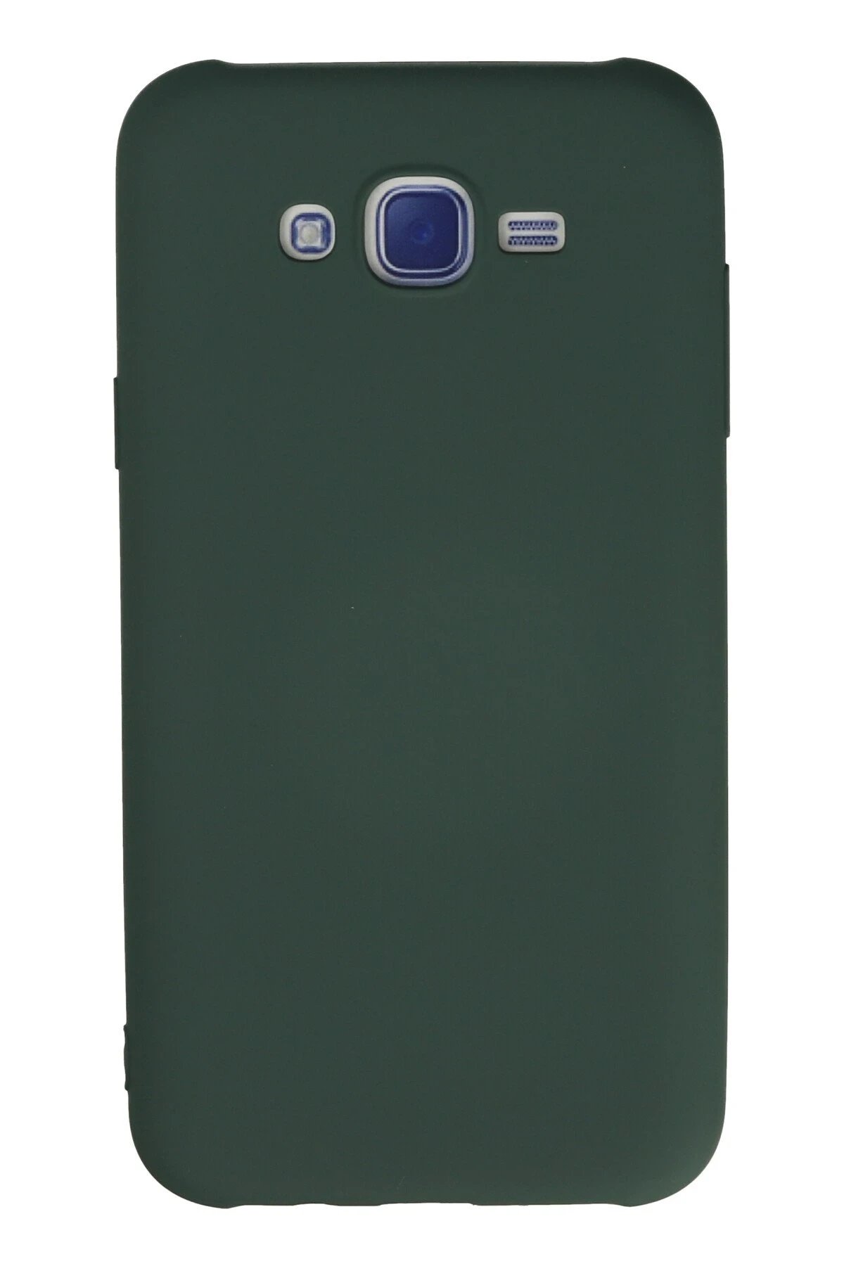 Newface Samsung Galaxy J7 Kılıf Nano içi Kadife Silikon - Koyu Yeşil