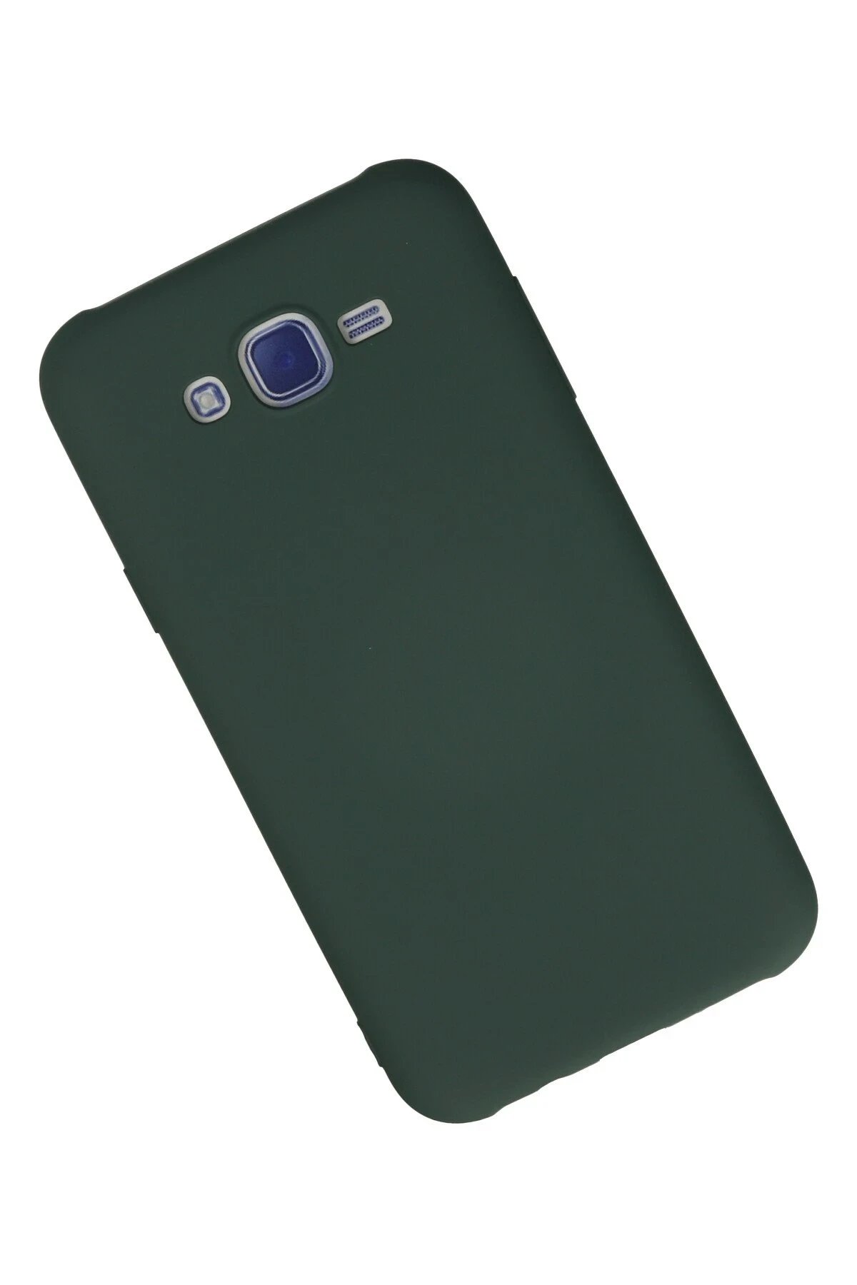 Newface Samsung Galaxy J7 Kılıf Nano içi Kadife Silikon - Koyu Yeşil