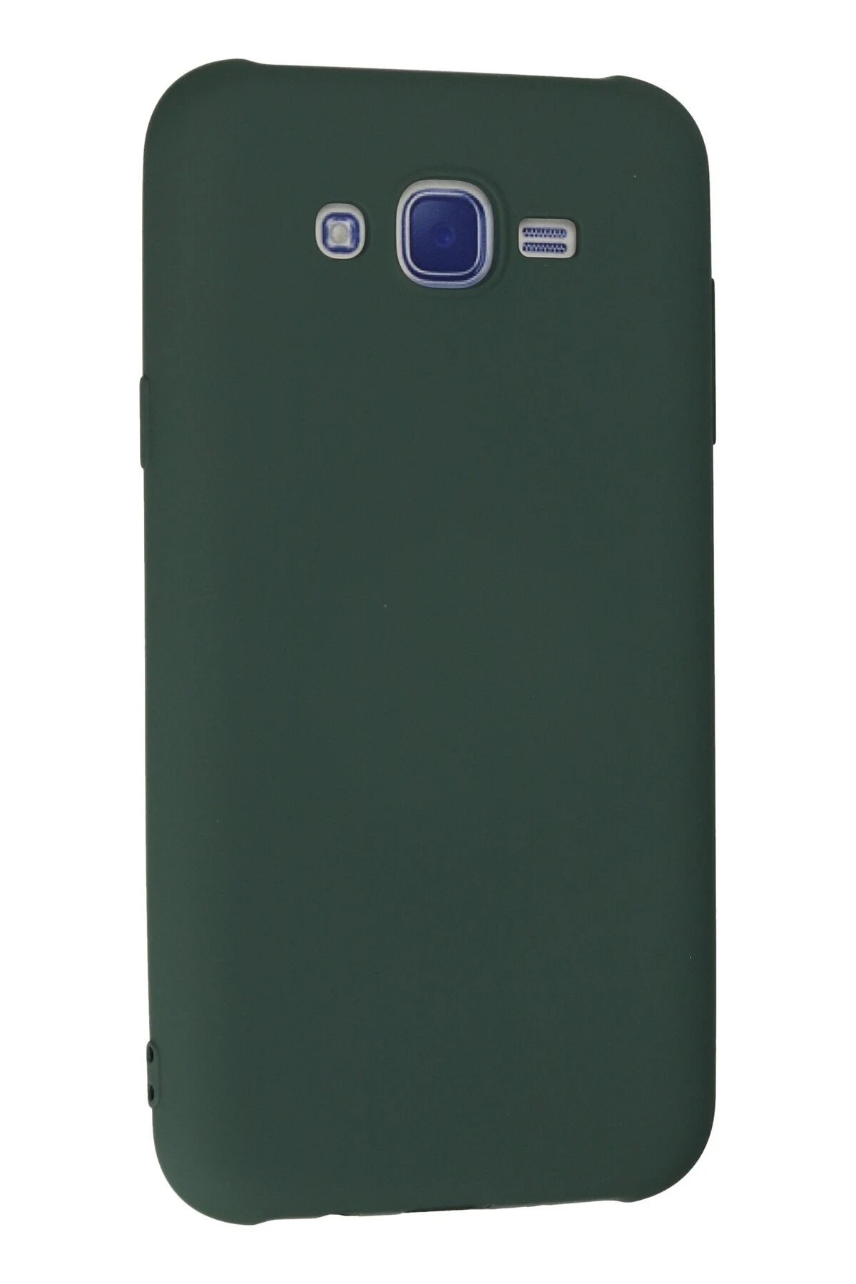 Newface Samsung Galaxy J7 Kılıf Nano içi Kadife Silikon - Koyu Yeşil