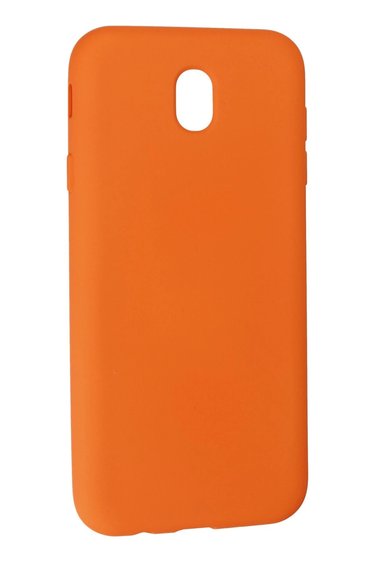 Newface Samsung Galaxy J7 Pro / J730 Kılıf Nano içi Kadife Silikon - Turuncu