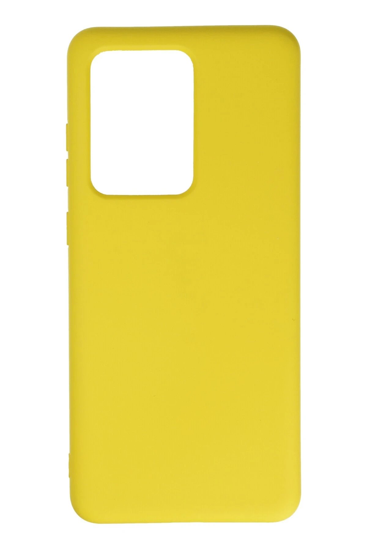 Newface Samsung Galaxy S20 Ultra Kılıf Nano içi Kadife Silikon - Sarı