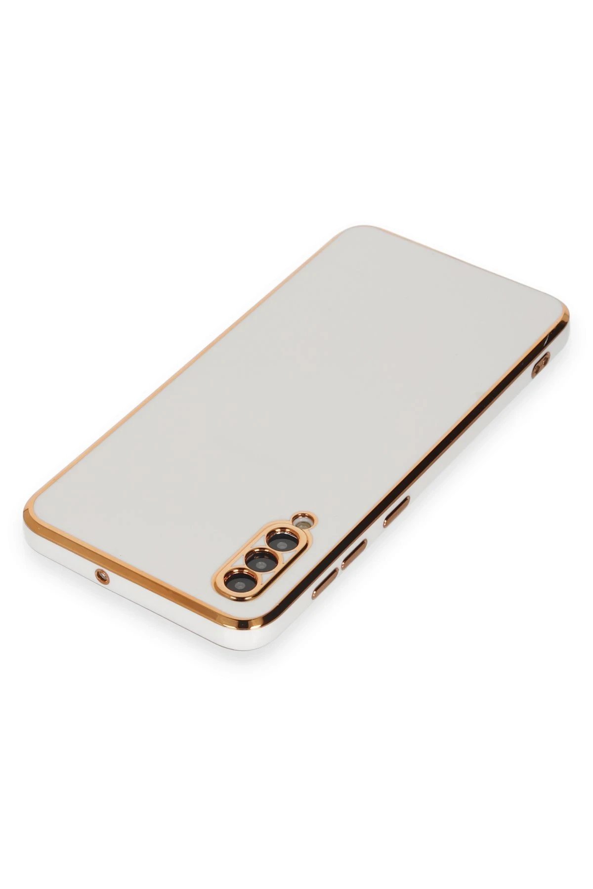 Newface Samsung Galaxy A70 Kılıf Volet Silikon - Beyaz