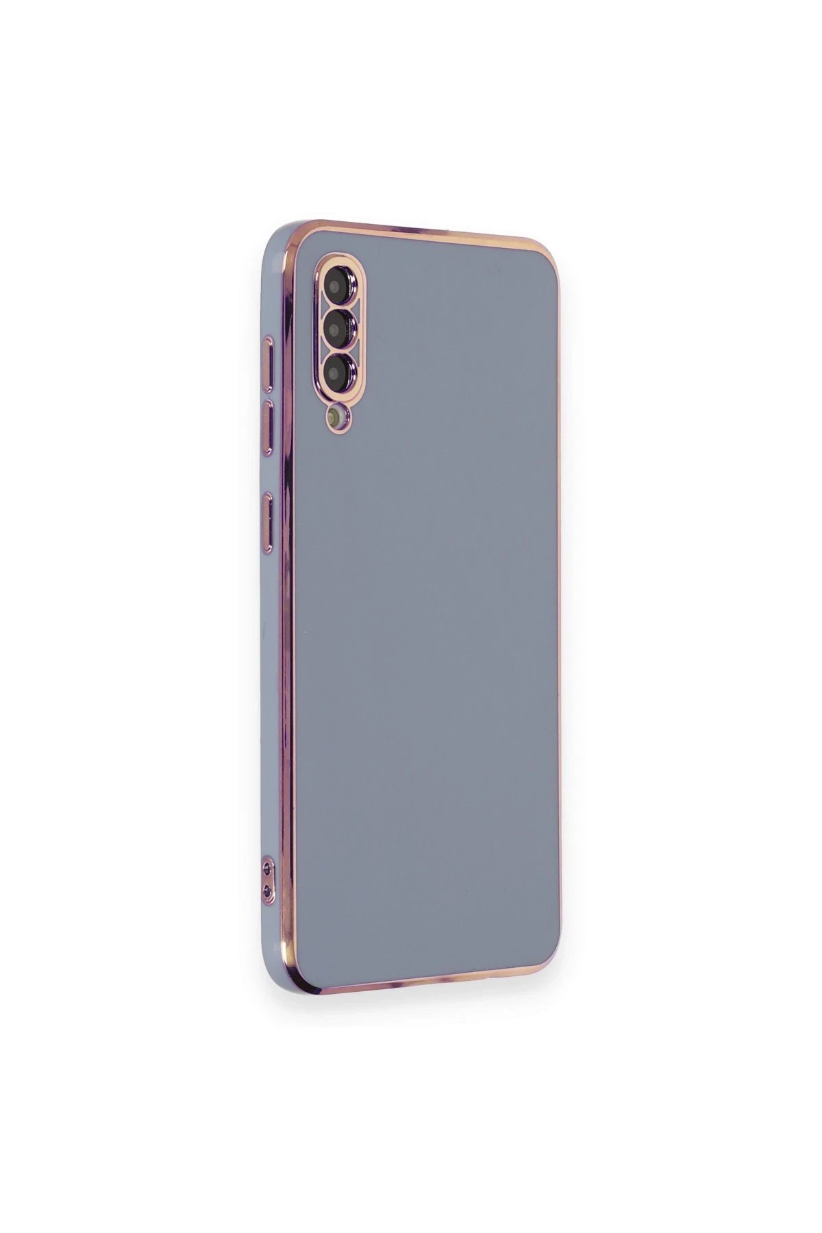 Newface Samsung Galaxy A70 Kılıf Volet Silikon - Mavi