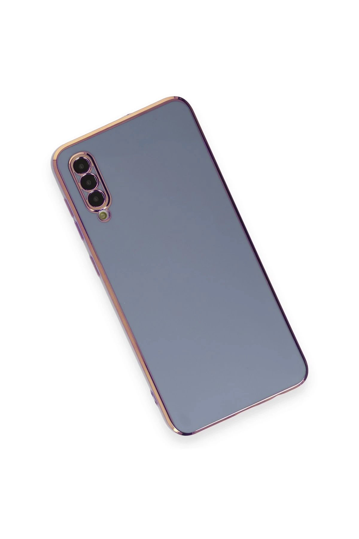 Newface Samsung Galaxy A70 Kılıf Volet Silikon - Mavi