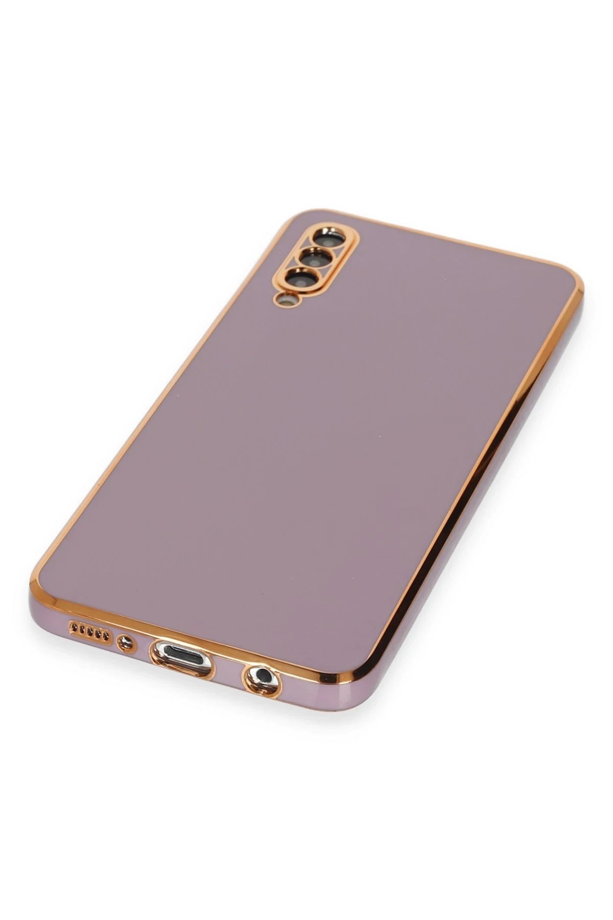 Newface Samsung Galaxy A50 Kılıf Volet Silikon - Mor