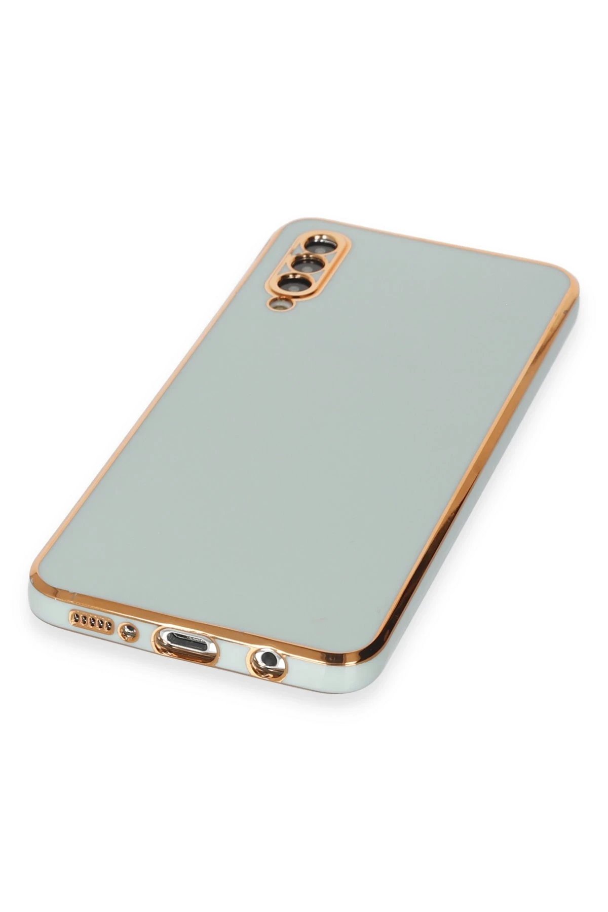 Newface Samsung Galaxy A50 Kılıf Volet Silikon - Açık Yeşil