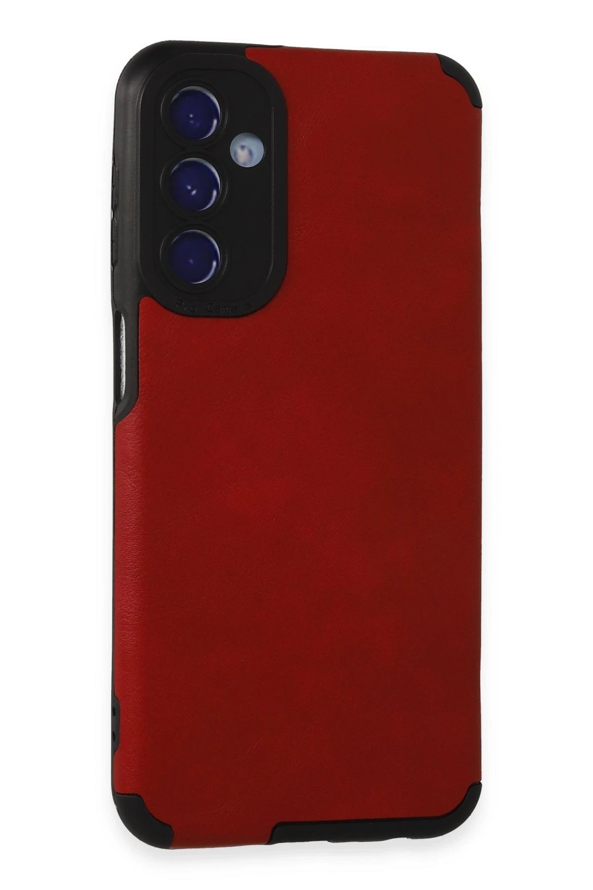 Newface Samsung Galaxy M34 5G Kılıf Loop Deri Silikon - Kırmızı