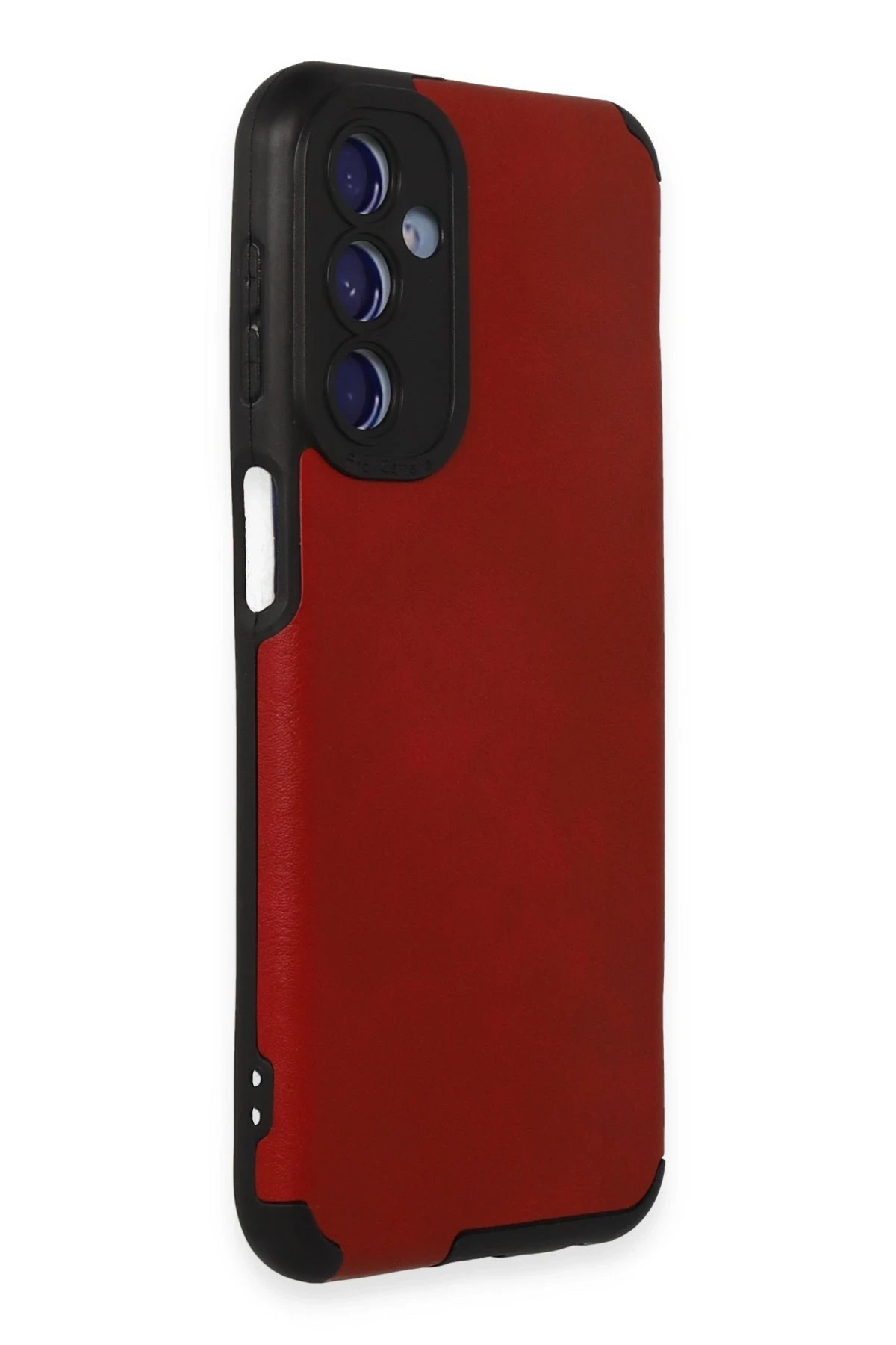 Newface Samsung Galaxy M34 5G Kılıf Loop Deri Silikon - Kırmızı