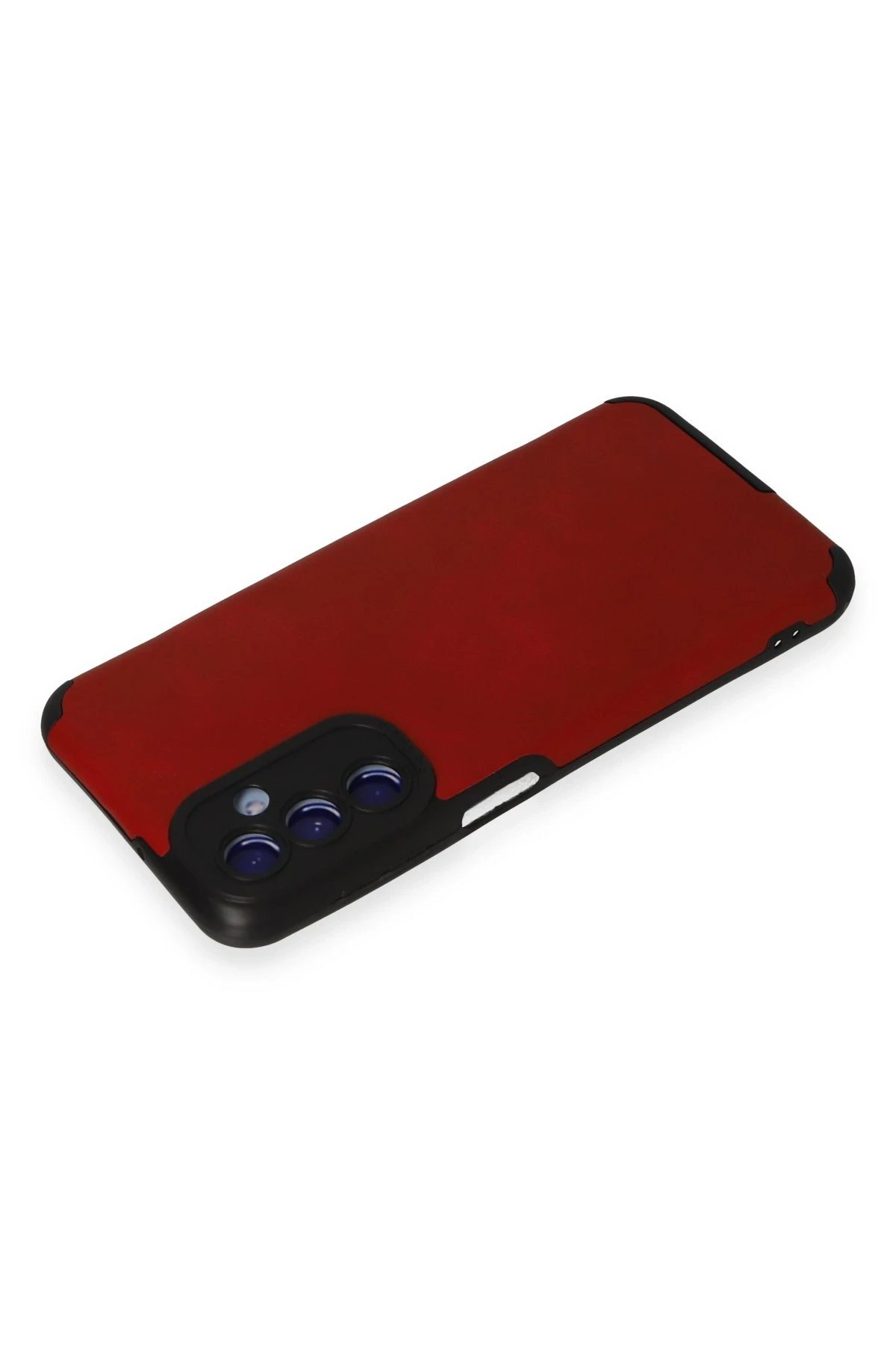 Newface Samsung Galaxy M34 5G Kılıf Loop Deri Silikon - Kırmızı