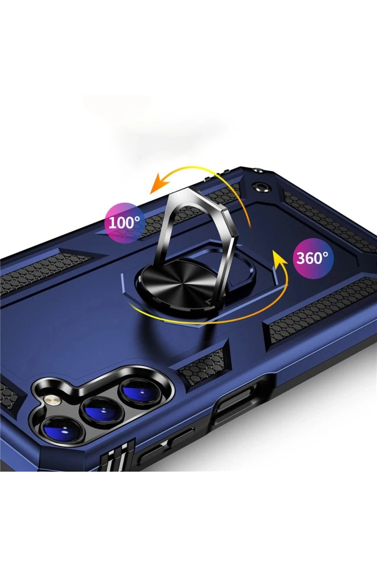 Newface Samsung Galaxy A04S Kılıf Sofya Yüzüklü Silikon Kapak - Kırmızı