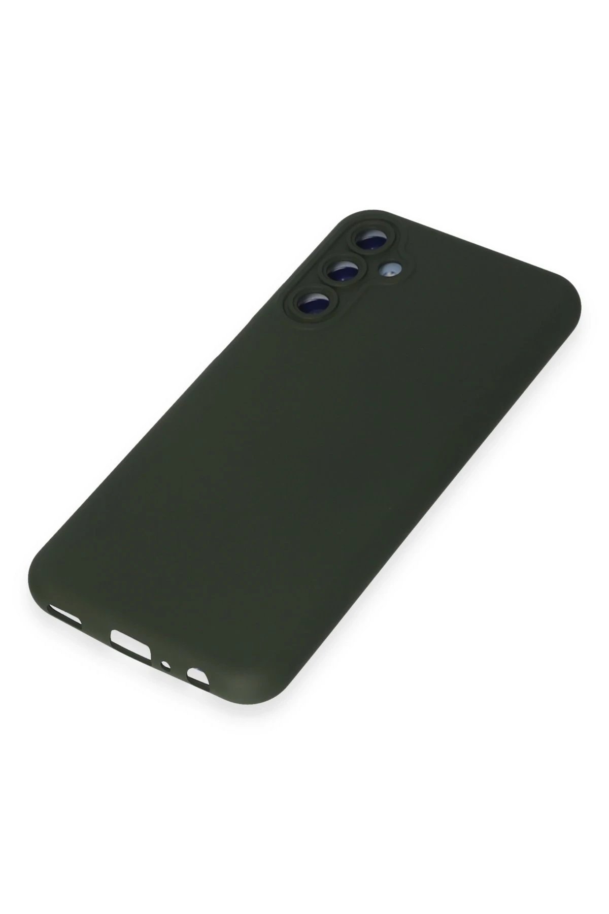 Newface Samsung Galaxy M34 5G Kılıf Nano içi Kadife Silikon - Koyu Yeşil