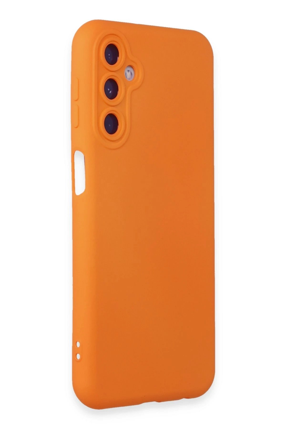 Newface Samsung Galaxy M14 5G Kılıf Nano içi Kadife Silikon - Turuncu