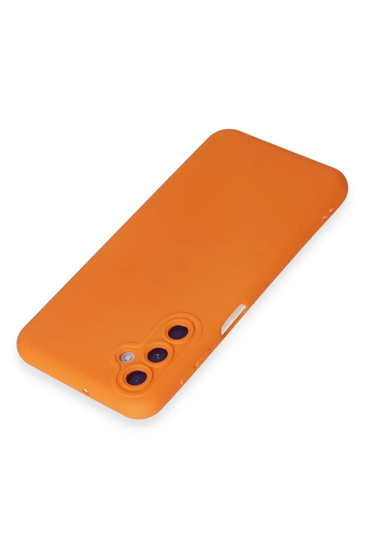 Newface Samsung Galaxy M14 5G Kılıf Nano içi Kadife Silikon - Turuncu