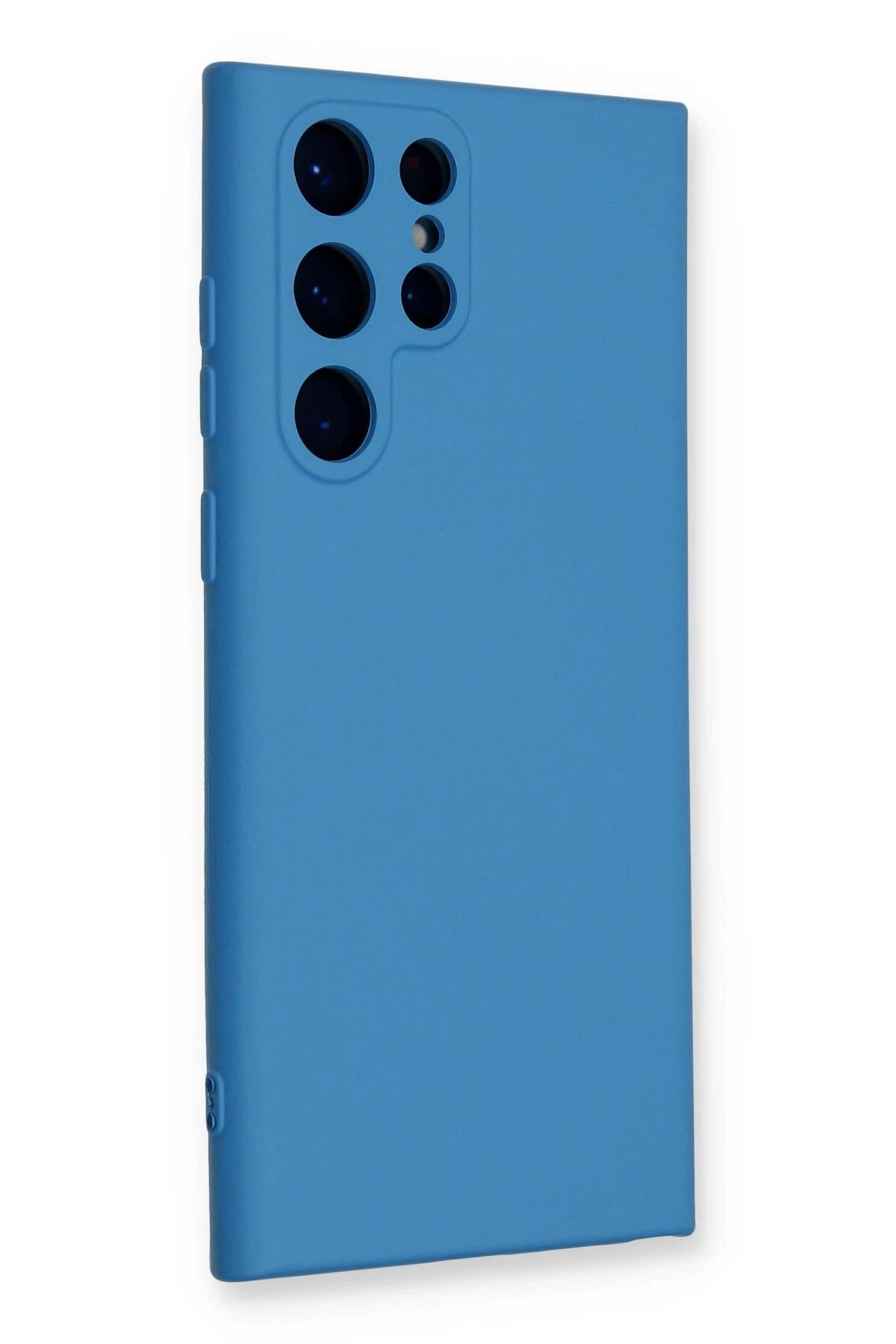 Newface Samsung Galaxy S23 Ultra Kılıf Nano içi Kadife Silikon - Mavi