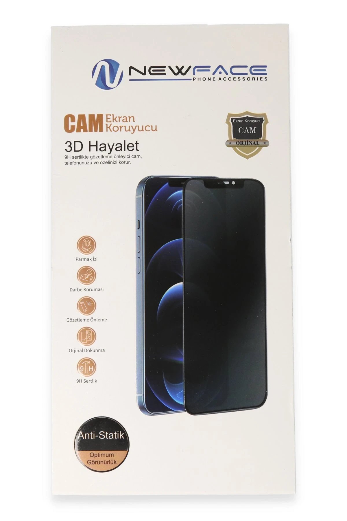 Newface Samsung Galaxy A12 3D Antistatik Hayalet Cam Ekran Koruyucu