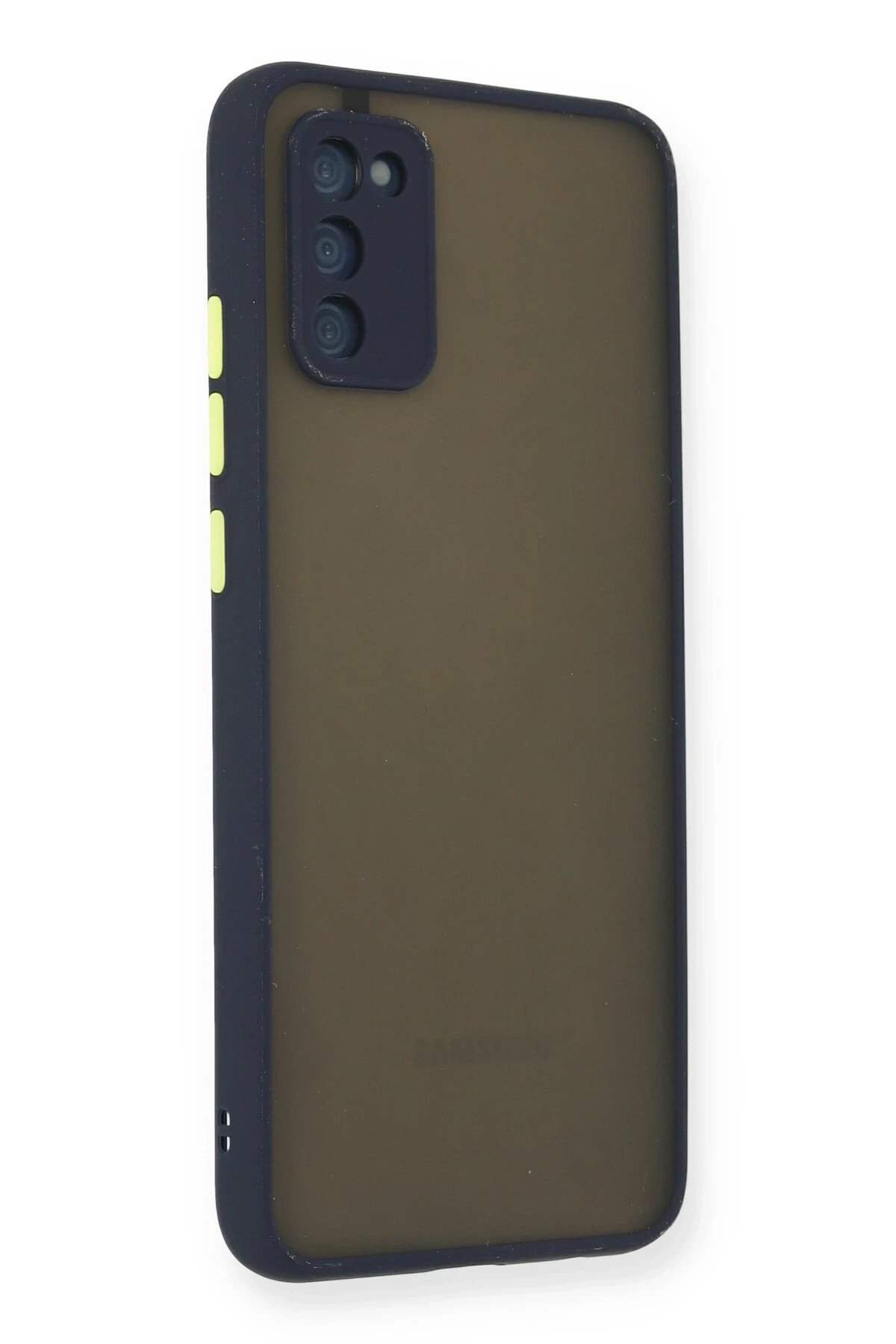 Newface Samsung Galaxy A03S Kılıf Montreal Silikon Kapak - Lacivert