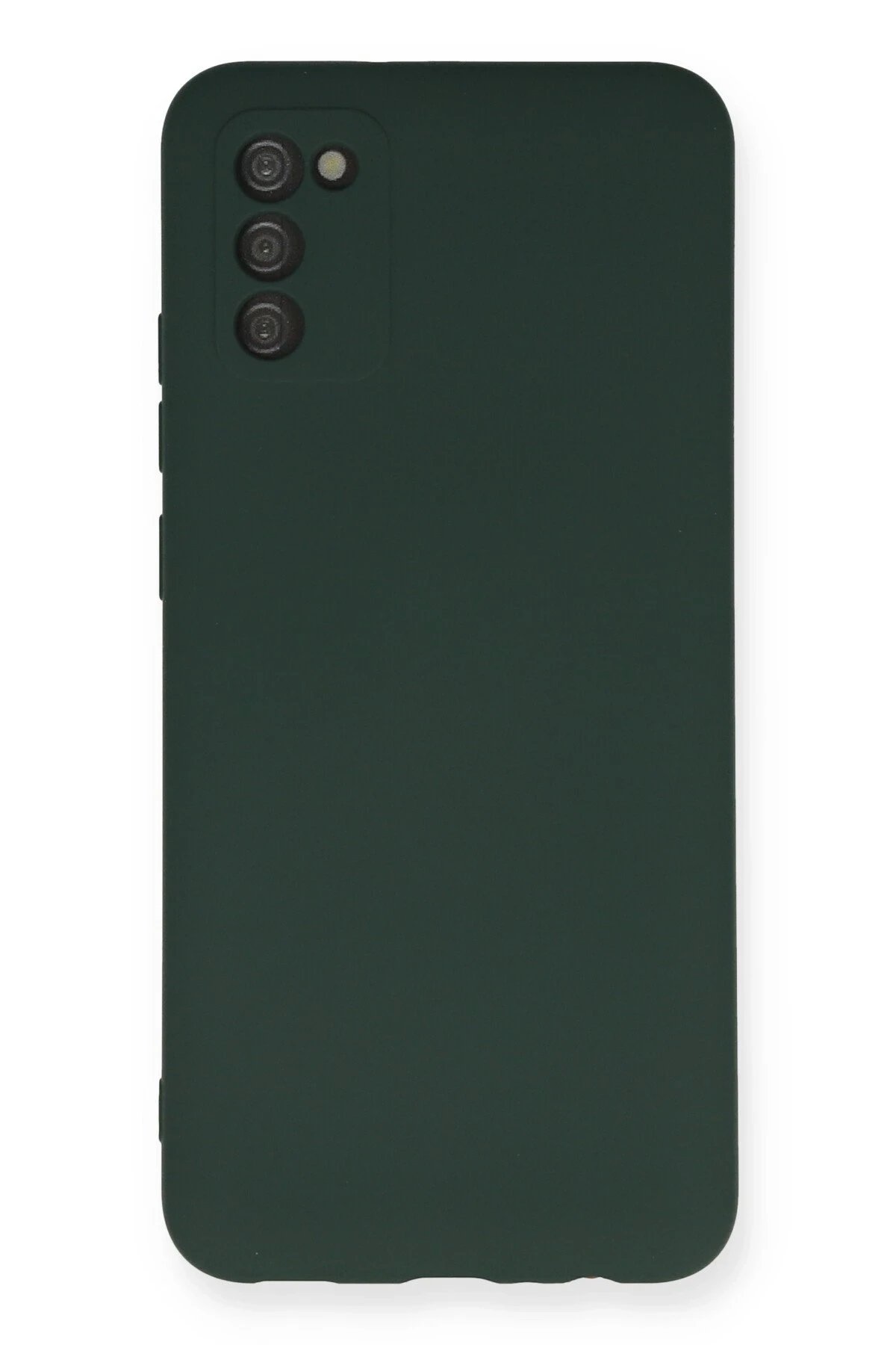 Newface Samsung Galaxy A03S Kılıf Nano içi Kadife Silikon - Koyu Yeşil