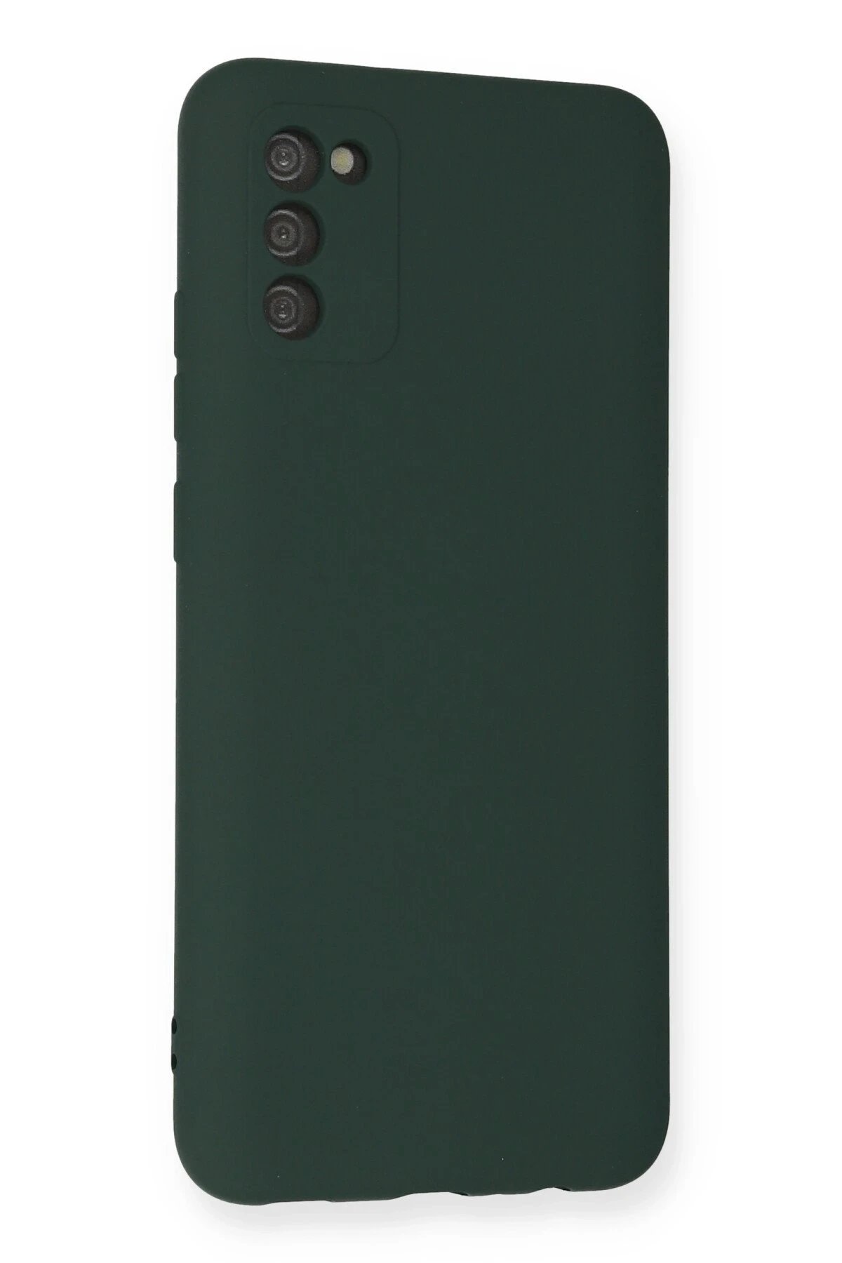 Newface Samsung Galaxy A03S Kılıf Nano içi Kadife Silikon - Koyu Yeşil