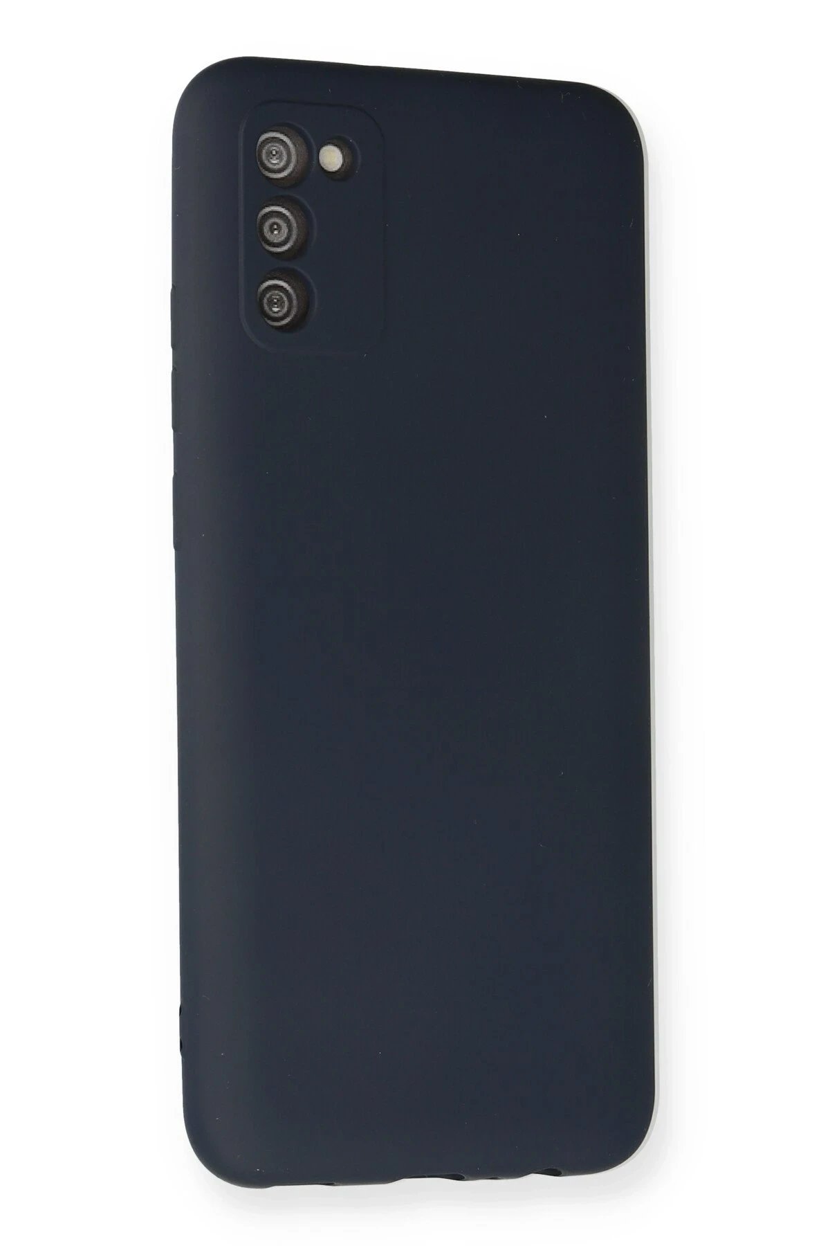 Newface Samsung Galaxy A03S Kılıf Nano içi Kadife Silikon - Lacivert