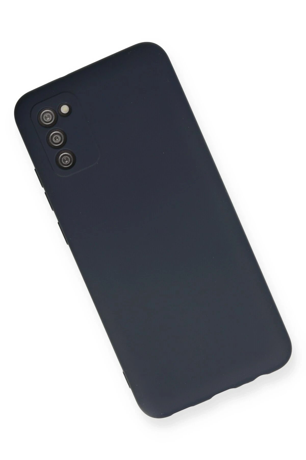 Newface Samsung Galaxy A03S Kılıf Nano içi Kadife Silikon - Lacivert