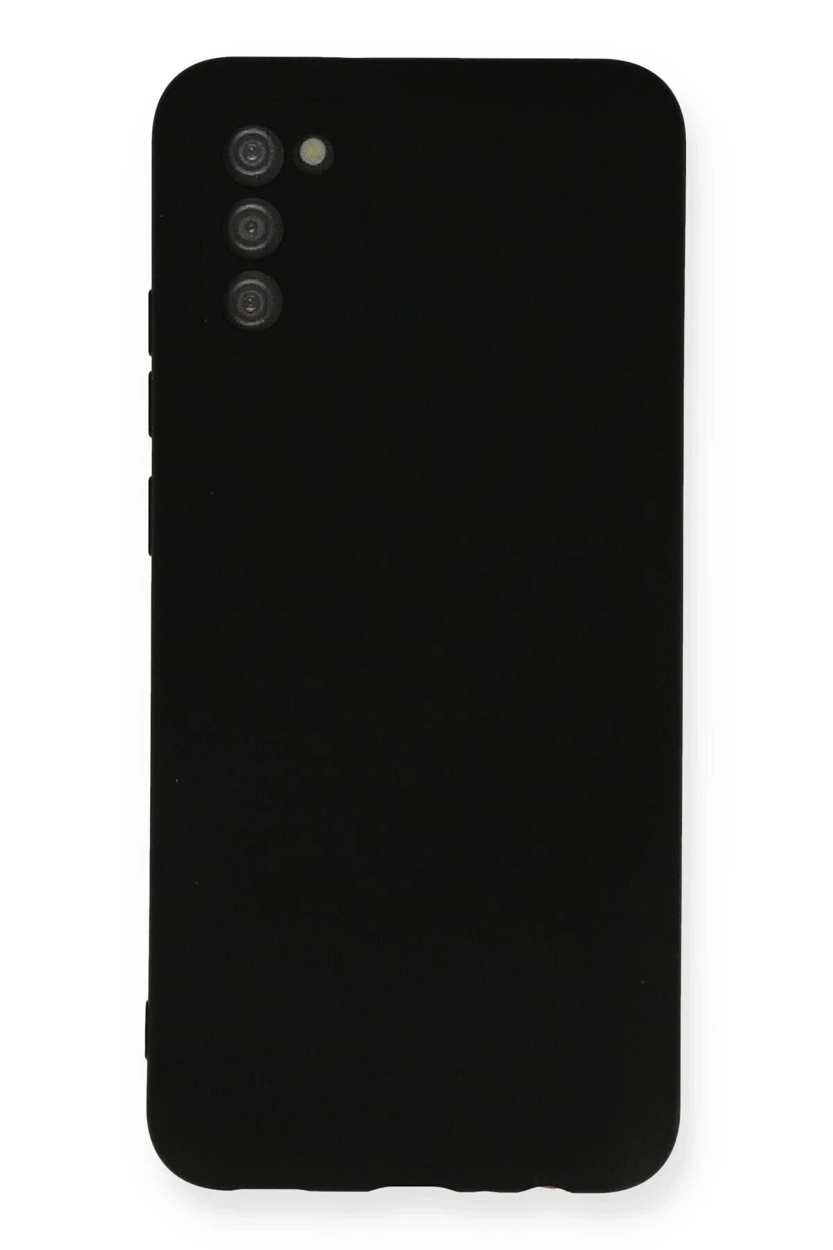 Newface Samsung Galaxy A03S Kılıf Nano içi Kadife Silikon - Siyah